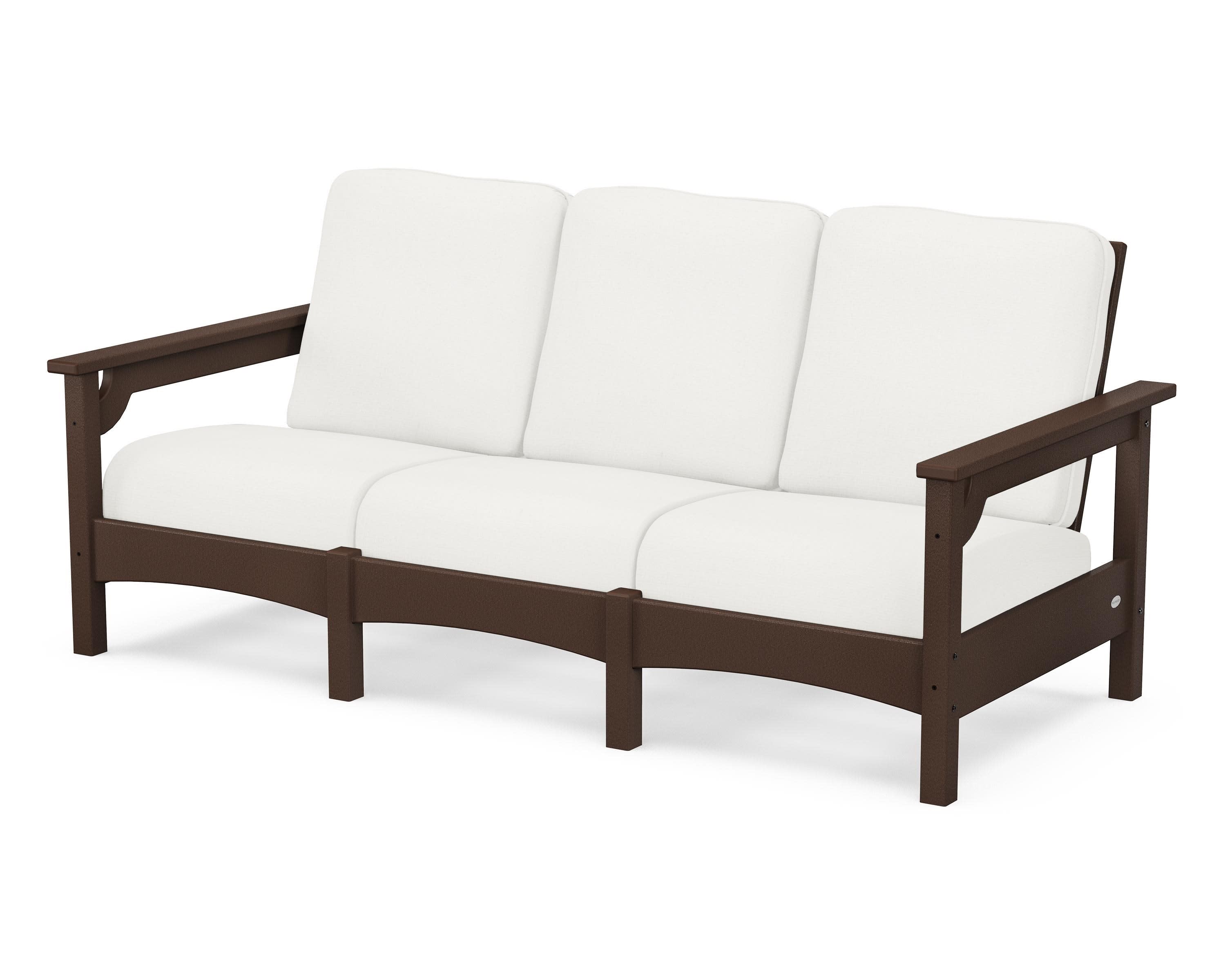 Club Sofa in Mahogany / Natural Linen