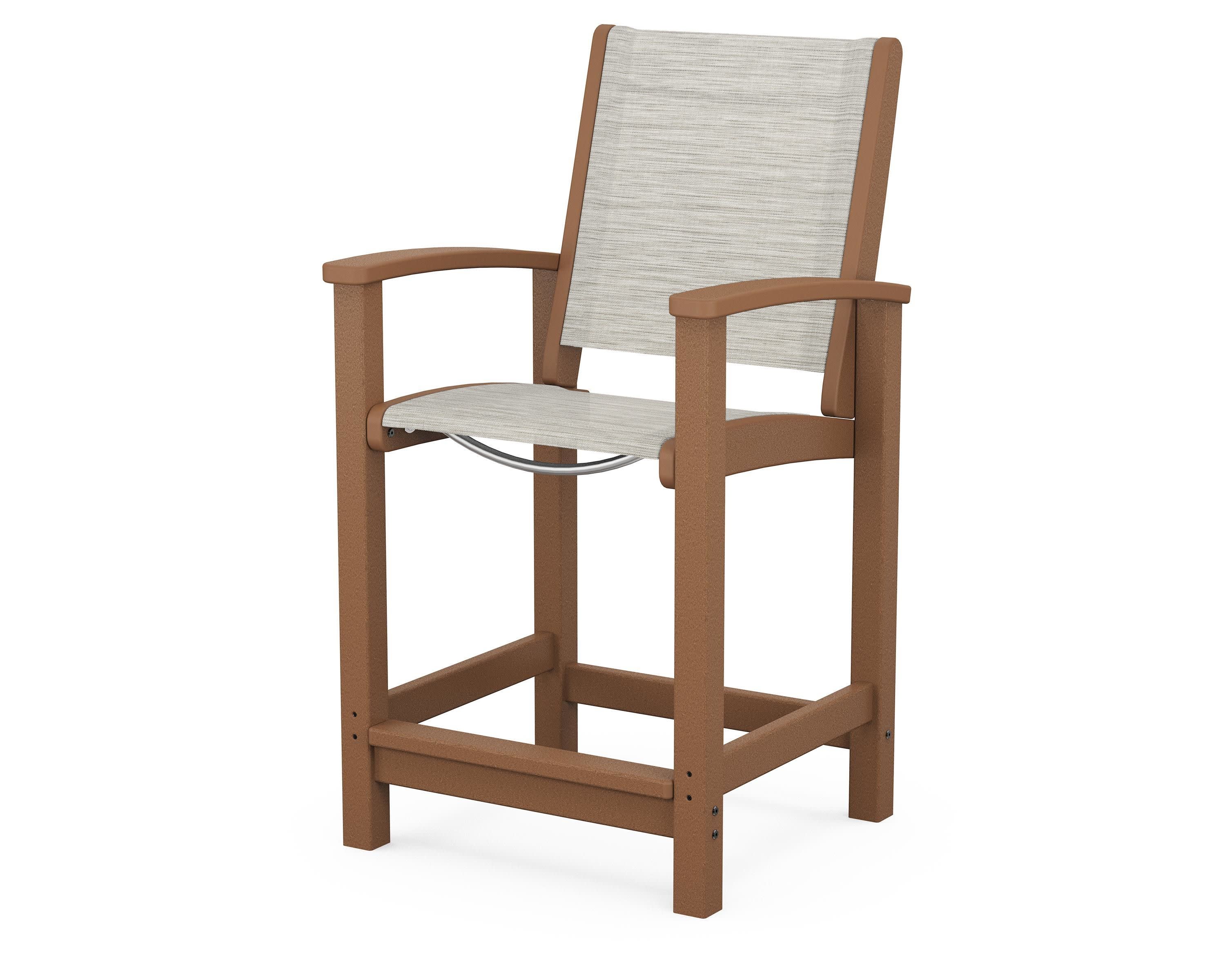 Coastal Counter Chair in Teak / Birch Sling
