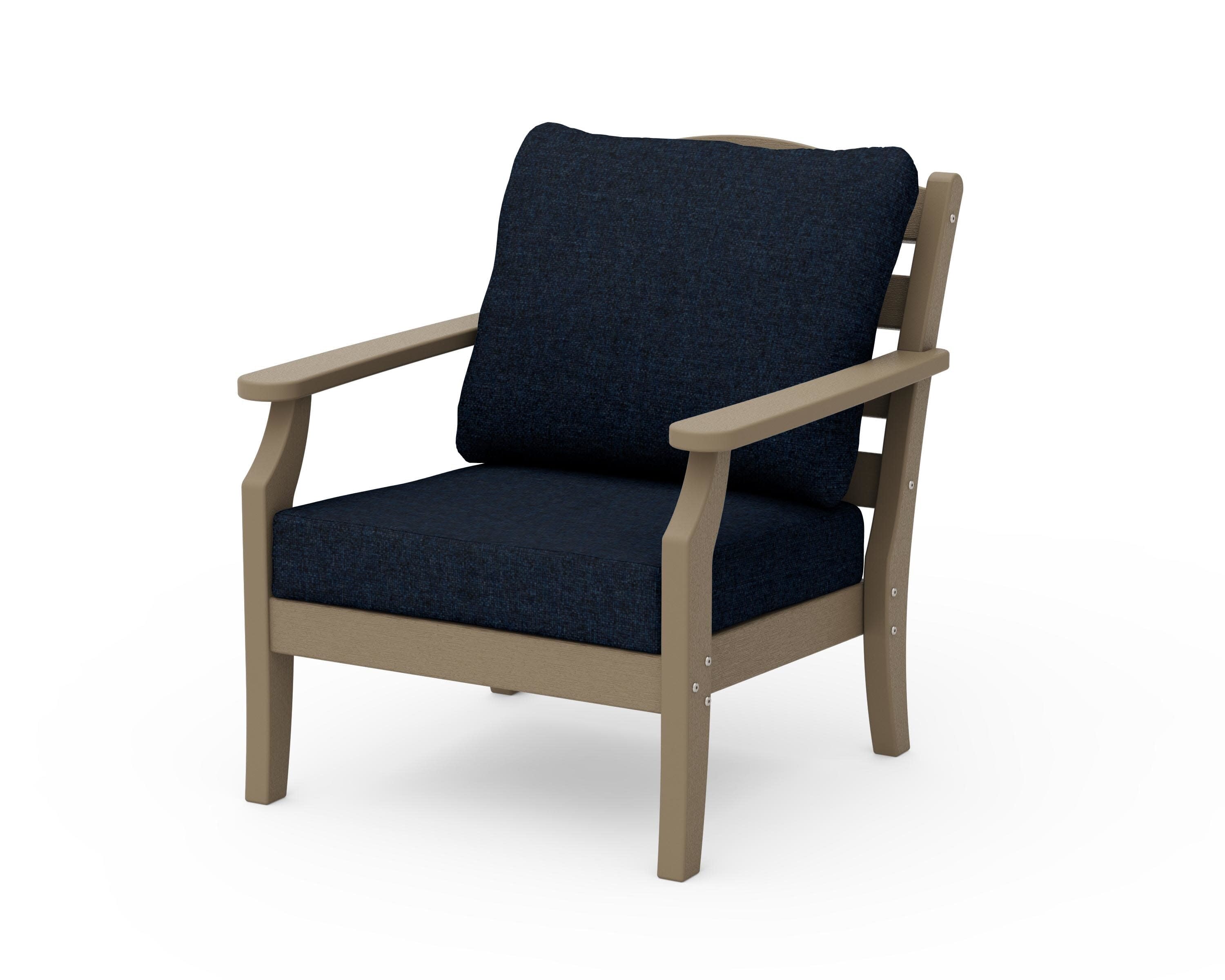 Savannah Deep Seating Chair in Vintage Sahara / Marine Indigo