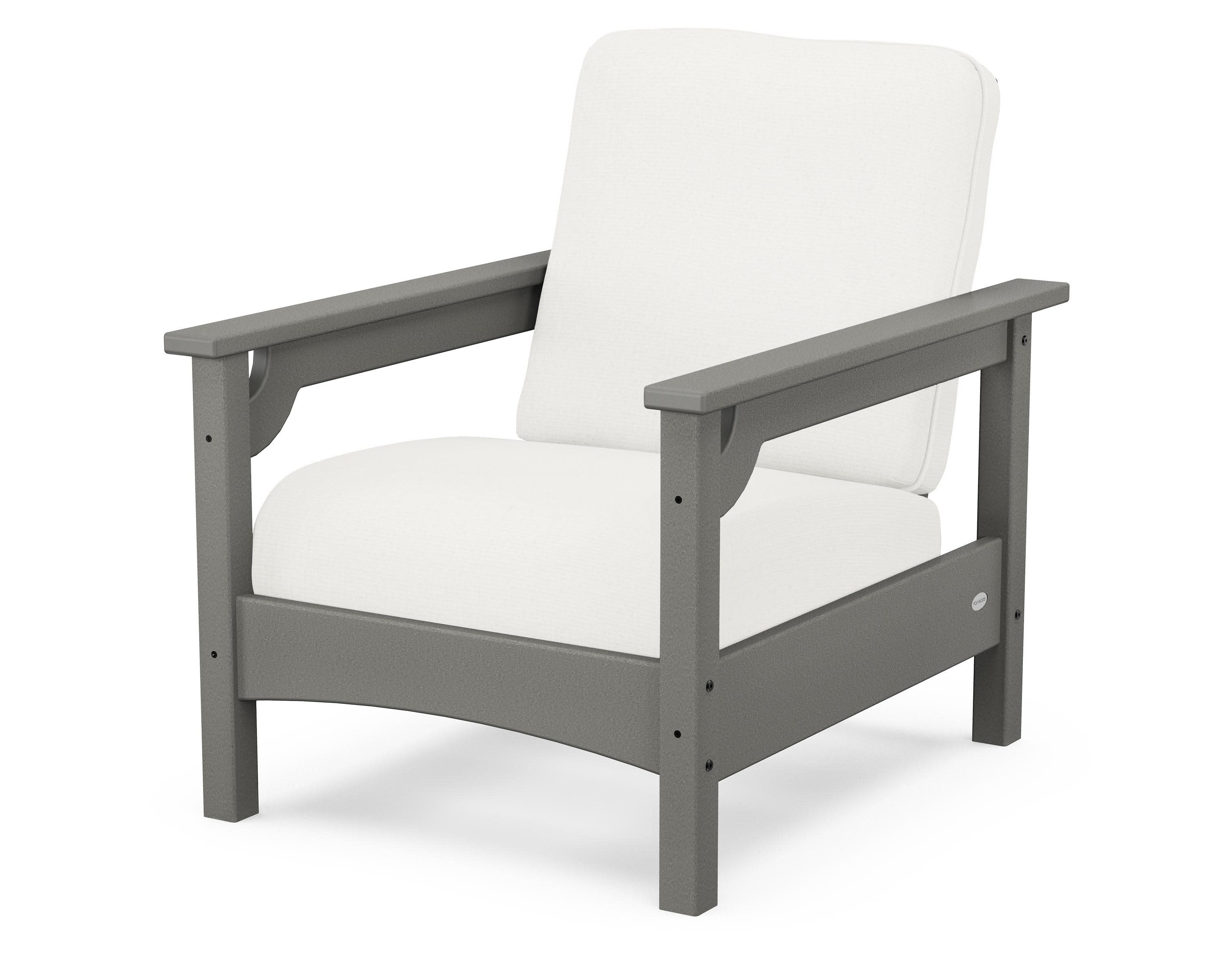 Club Chair in Slate Grey / Natural Linen