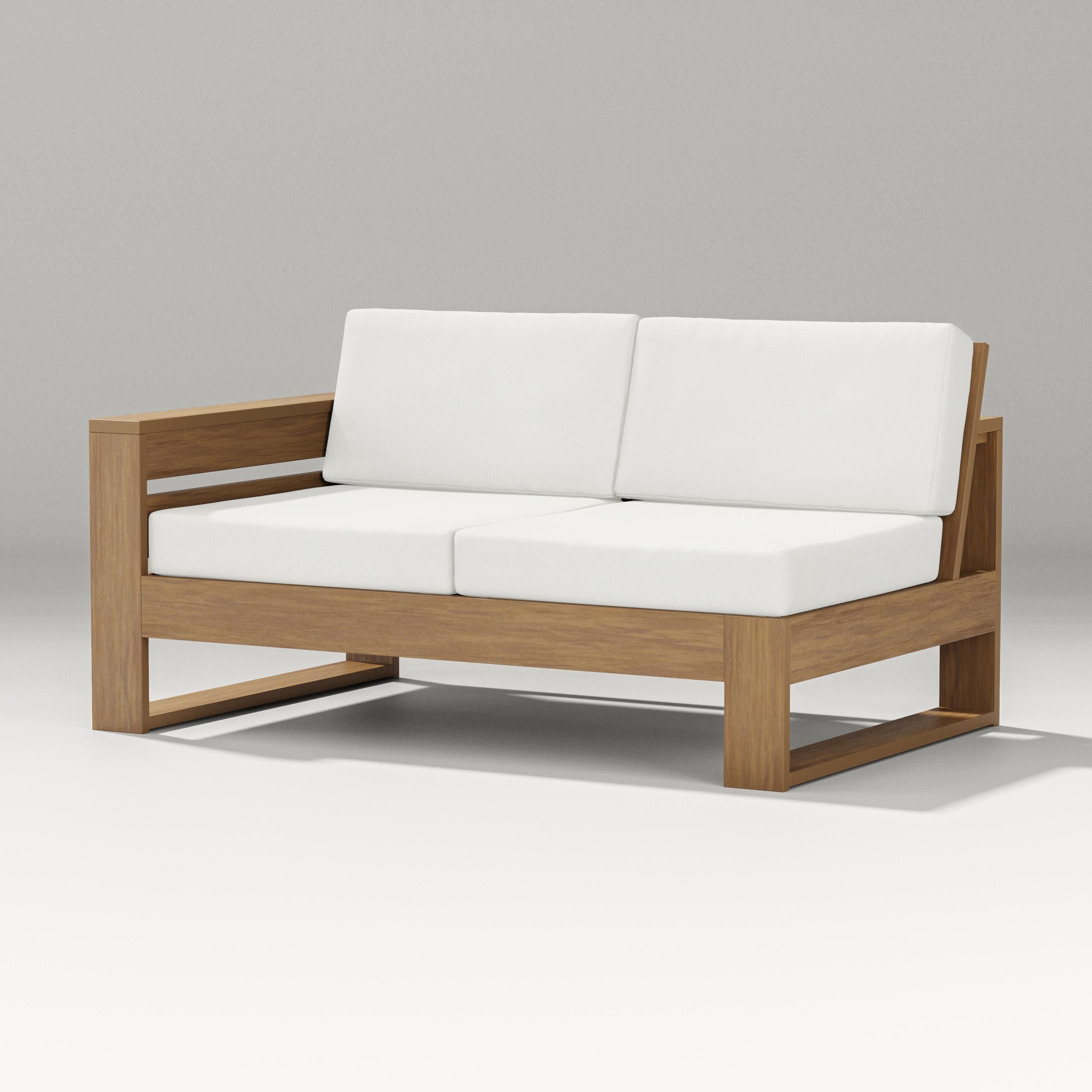 Latitude Modular Left Arm Loveseat in Natural / Natural Linen