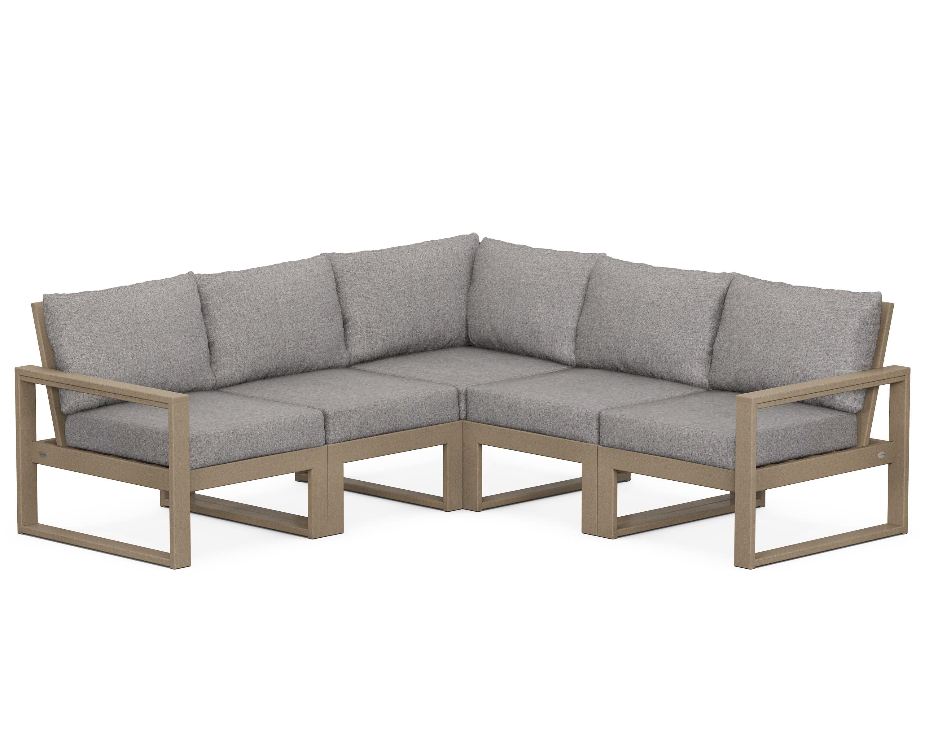 EDGE 5-Piece Modular Deep Seating Set in Vintage Sahara / Grey Mist