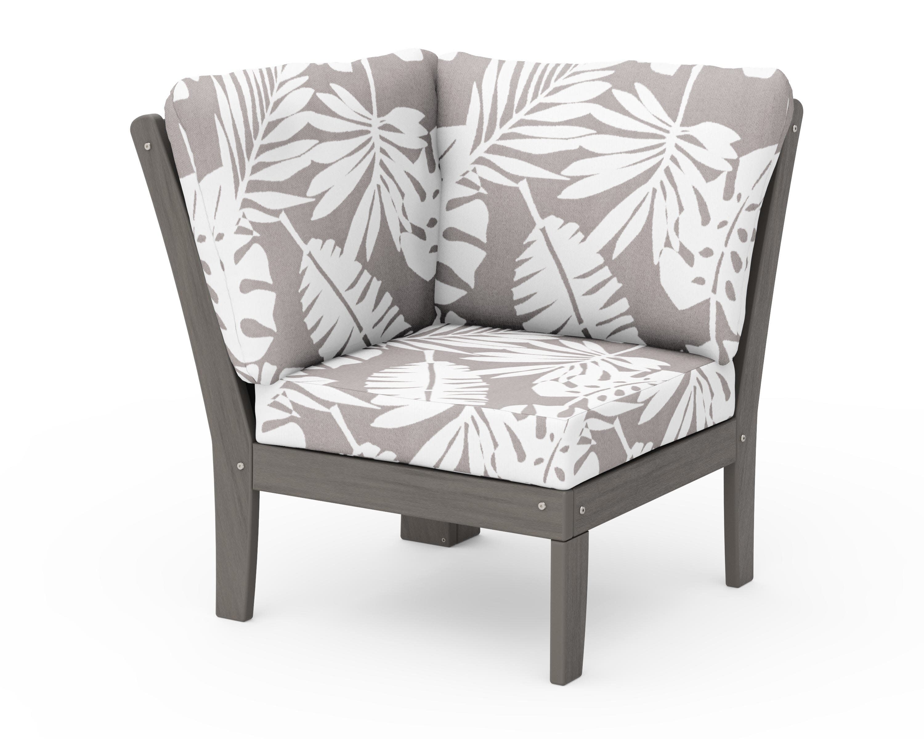 Braxton Modular Corner Chair in Driftwood / Leaf Grey Mist