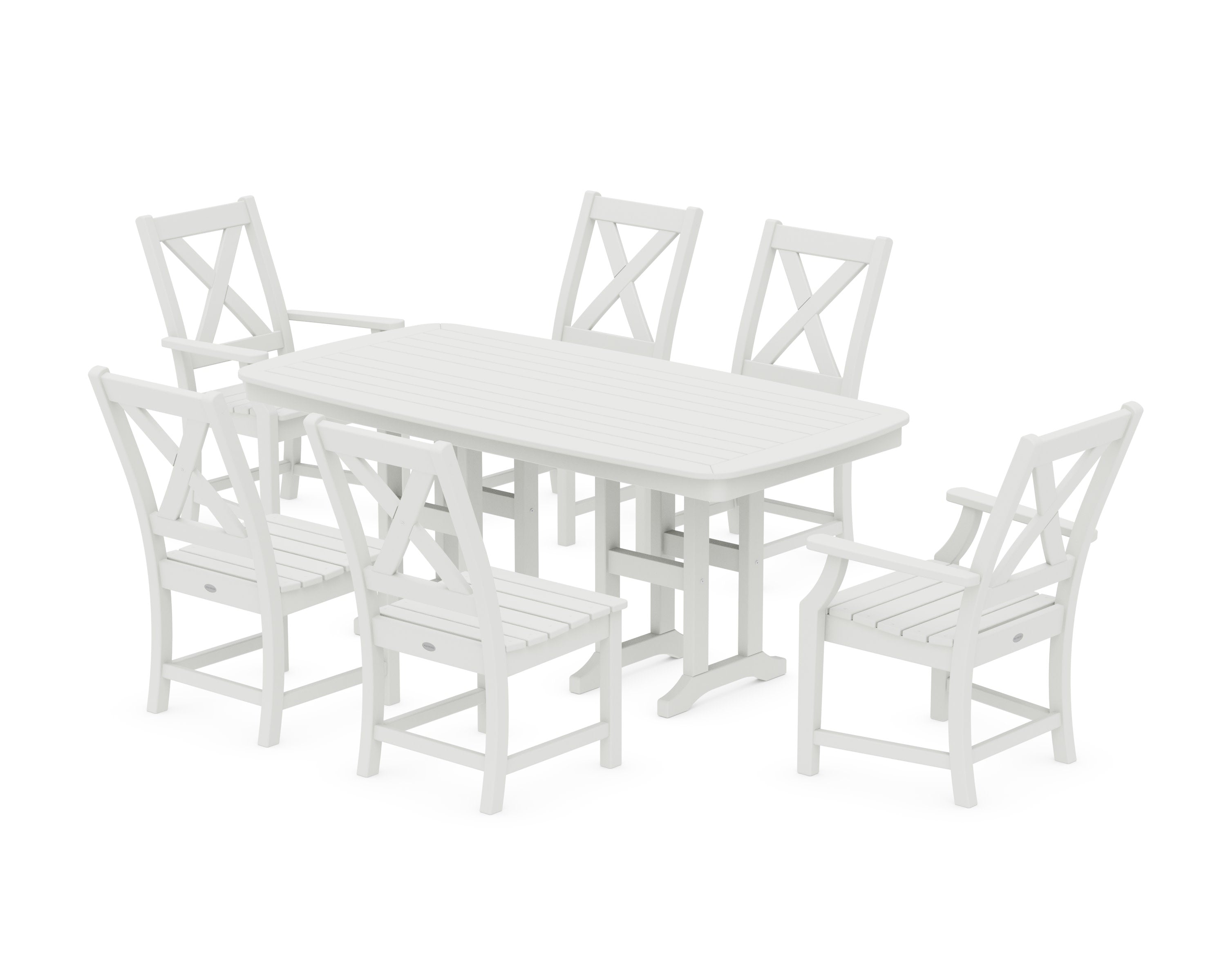 Braxton 7-Piece Dining Set in Vintage White
