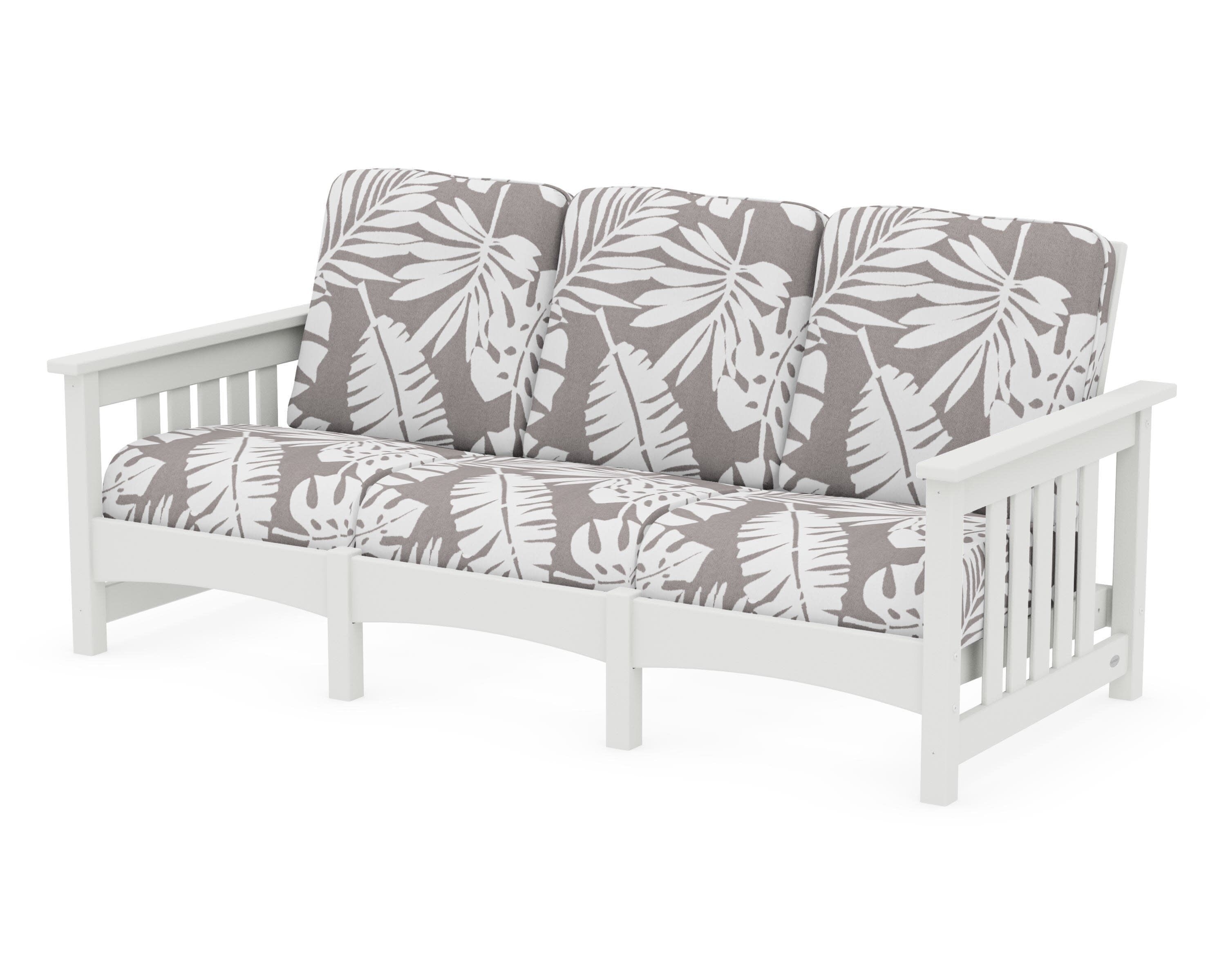 Club Mission Sofa in Vintage White / Leaf Grey Mist