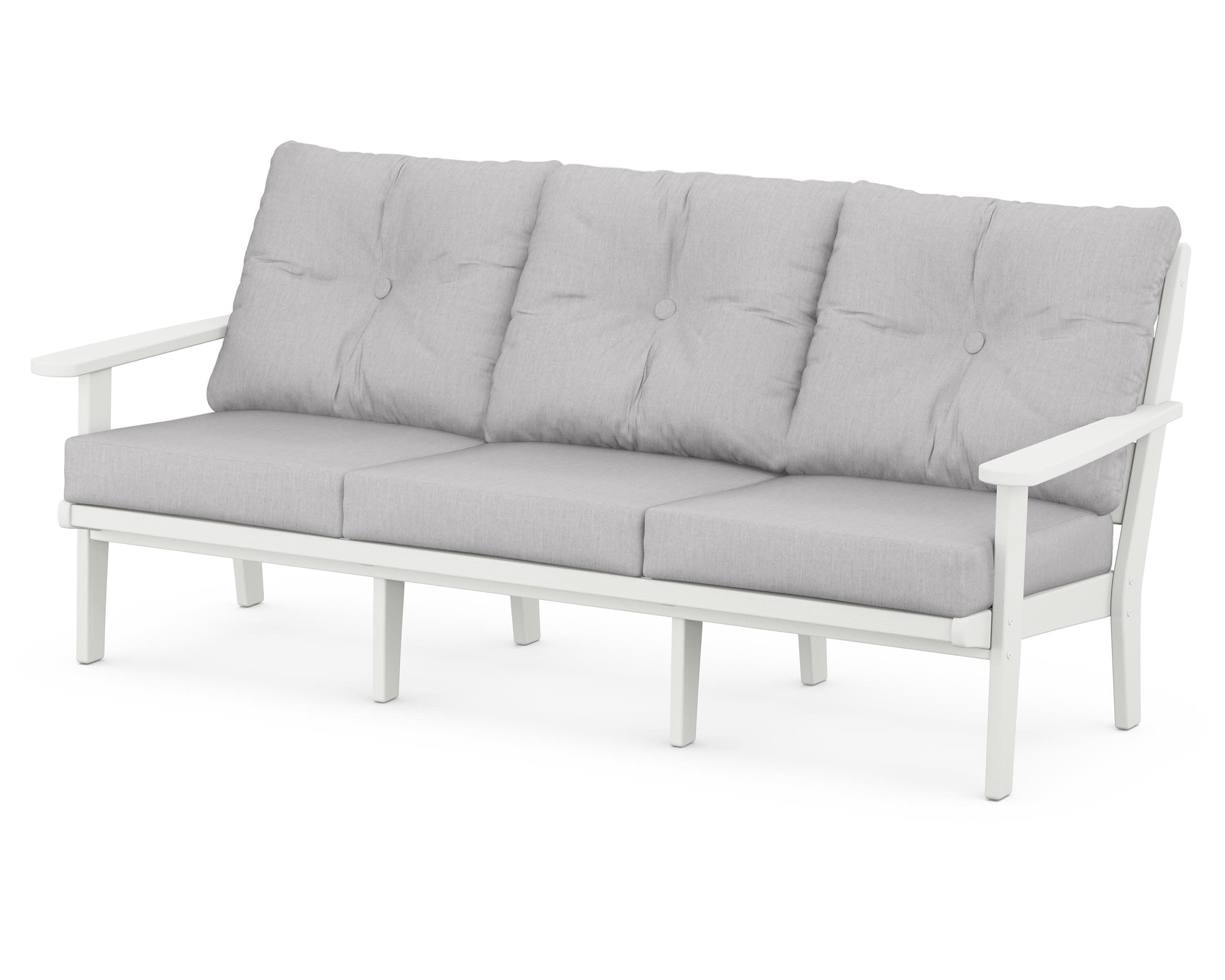 Lakeside Deep Seating Sofa in Vintage White / Granite