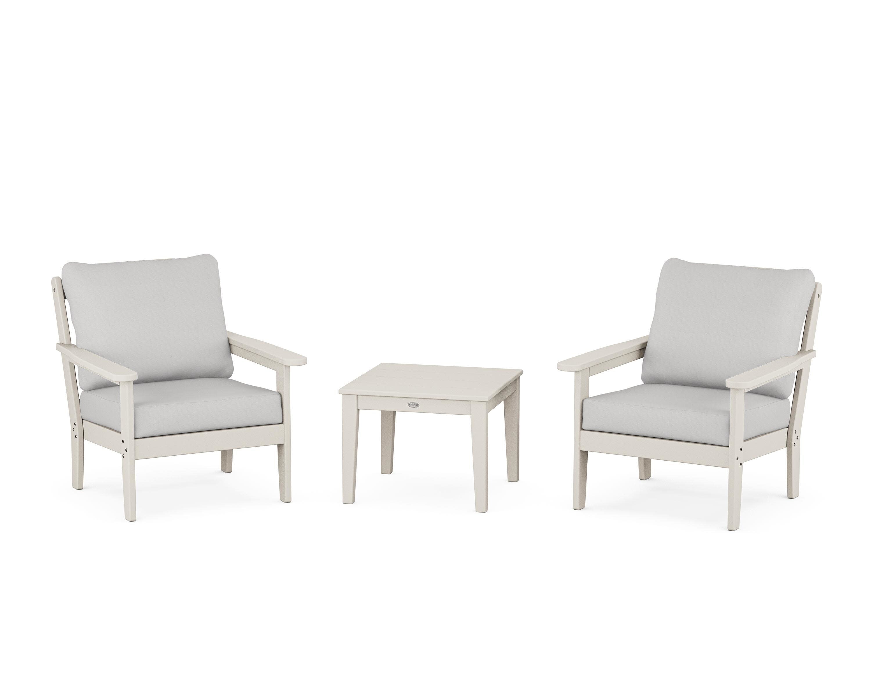 Cottage 3-Piece Deep Seating Set in Sand / Diamond in the Rough