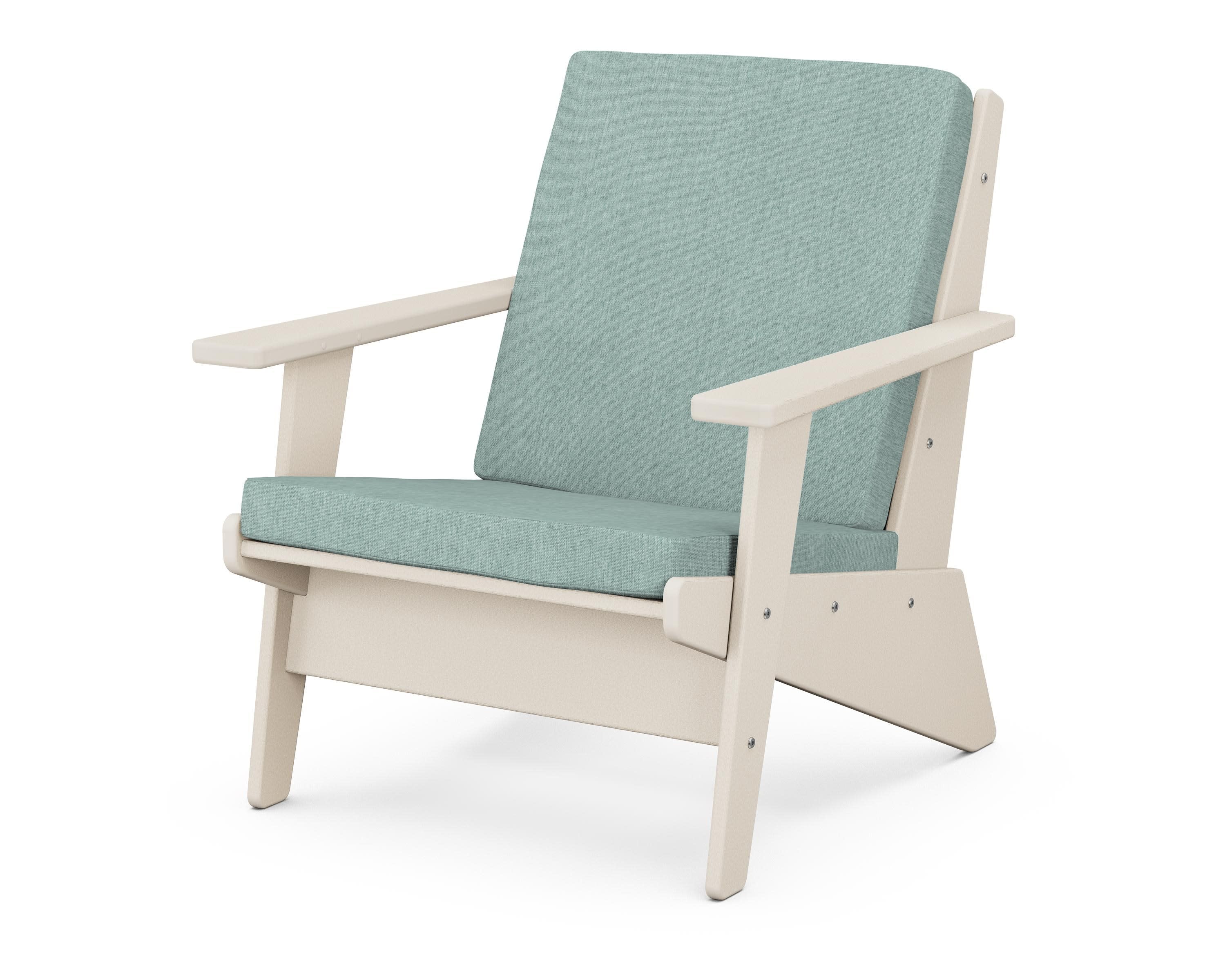 Riviera Modern Lounge Chair in Sand / Glacier Spa