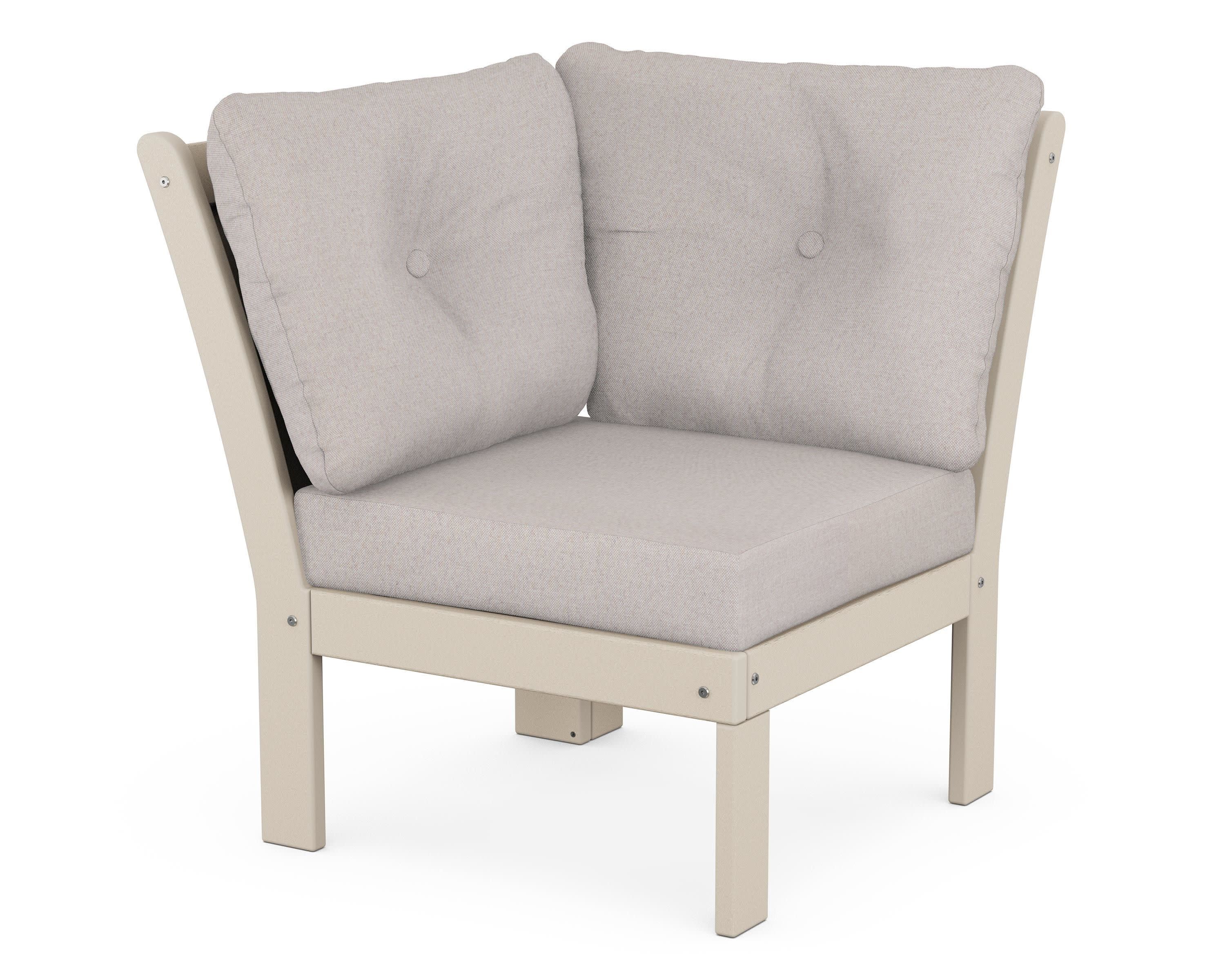 Vineyard Modular Corner Chair in Sand / Dune Burlap