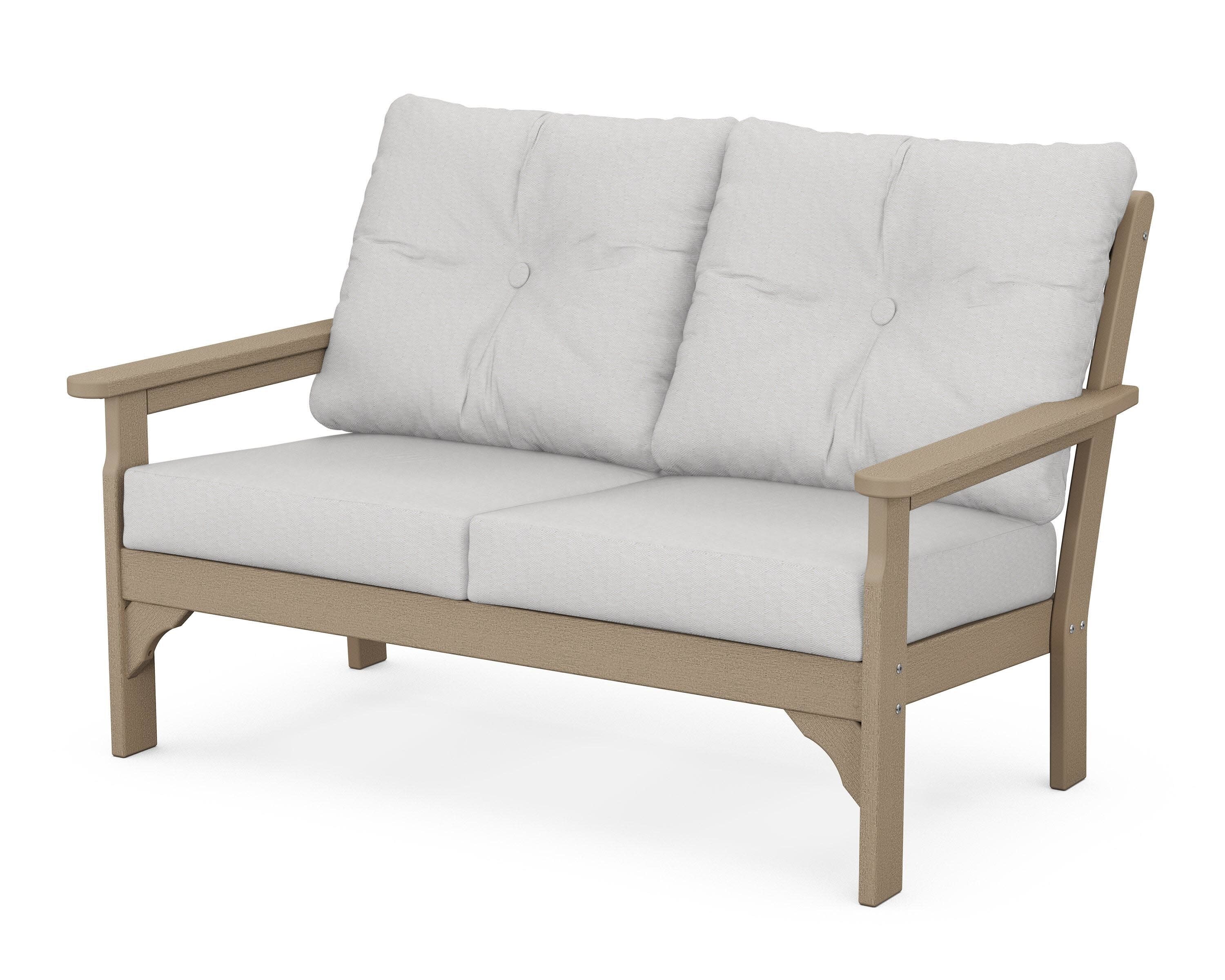 Vineyard Deep Seating Loveseat in Vintage Sahara / Diamond in the Rough