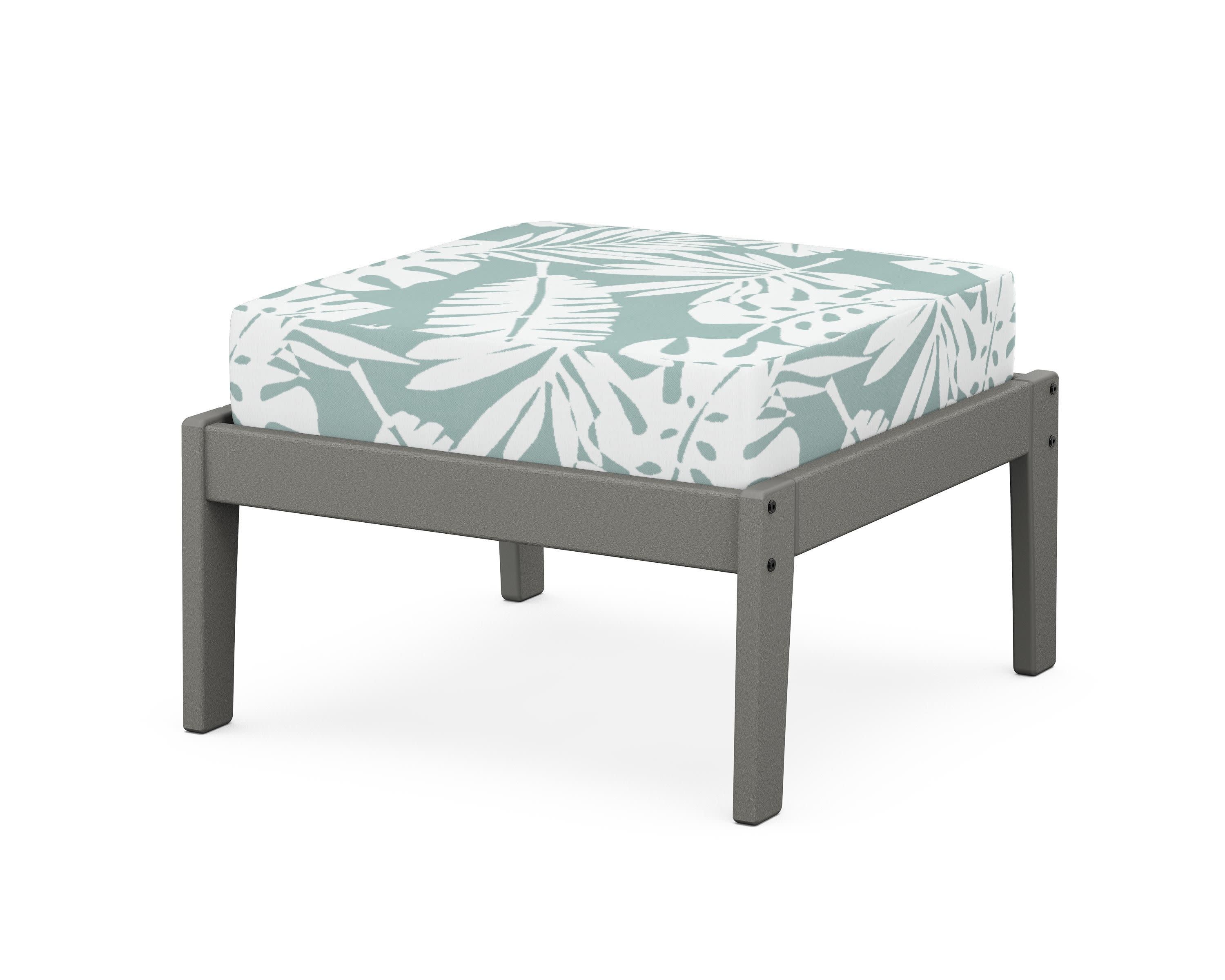 Deep Seating Ottoman in Slate Grey / Leaf Glacier Spa