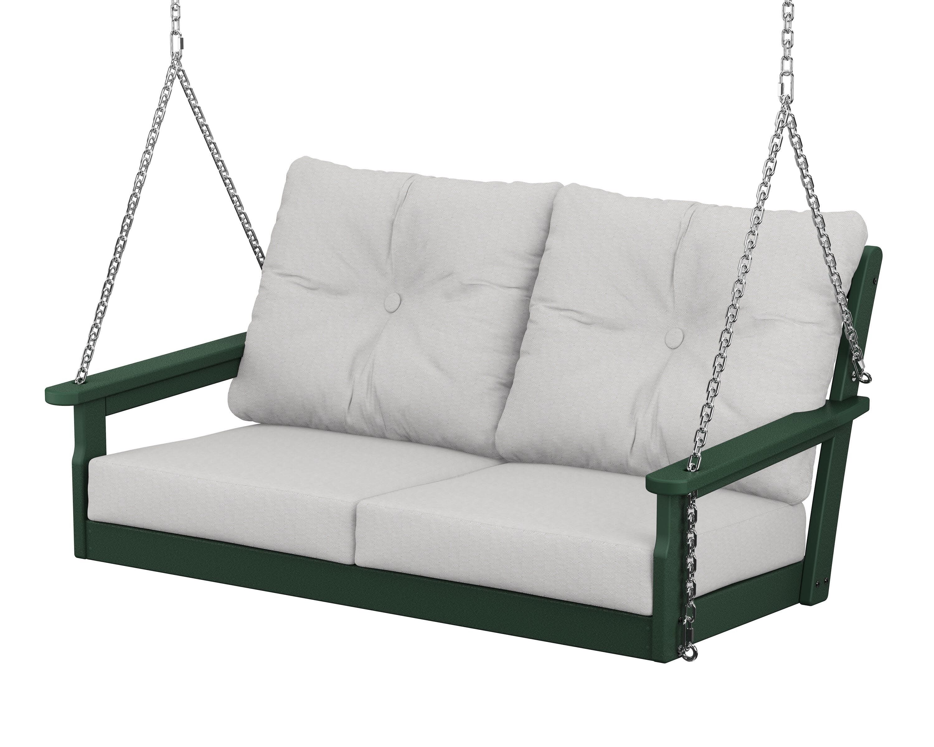 Vineyard Deep Seating Swing in Green / Diamond in the Rough