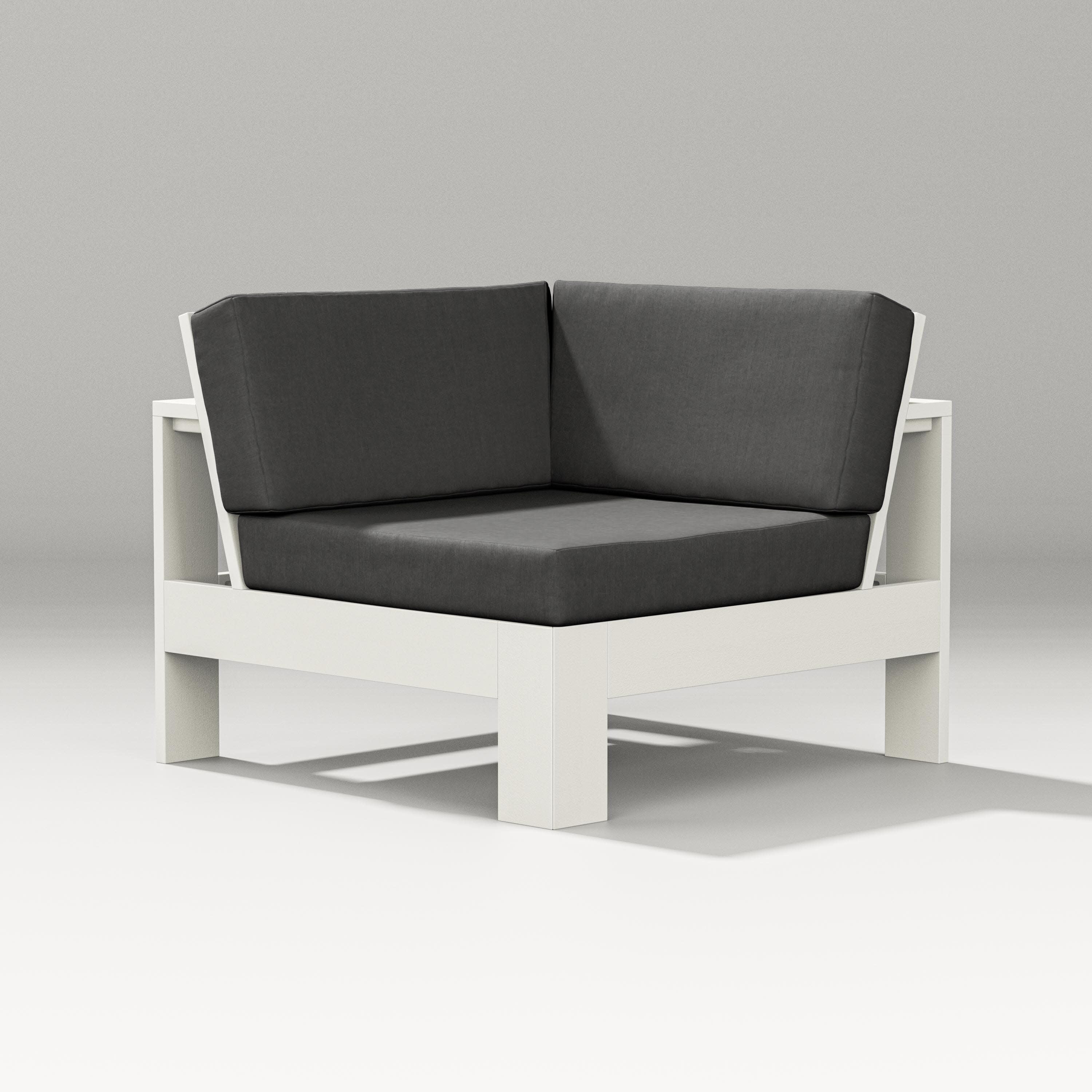 Latitude Modular Corner Chair in Vintage White / Spectrum Carbon