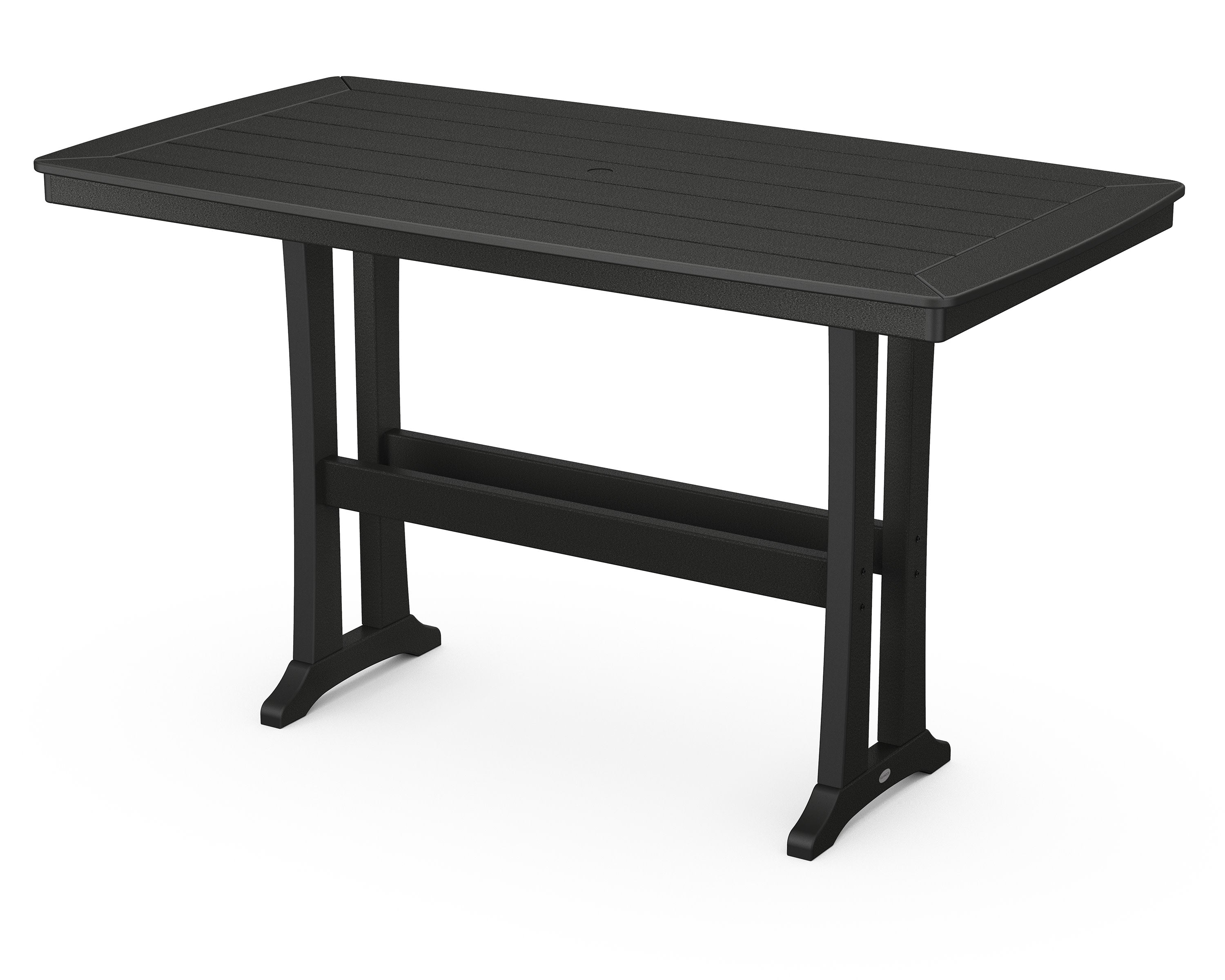 Nautical Trestle 38" x 73" Bar Table in Black