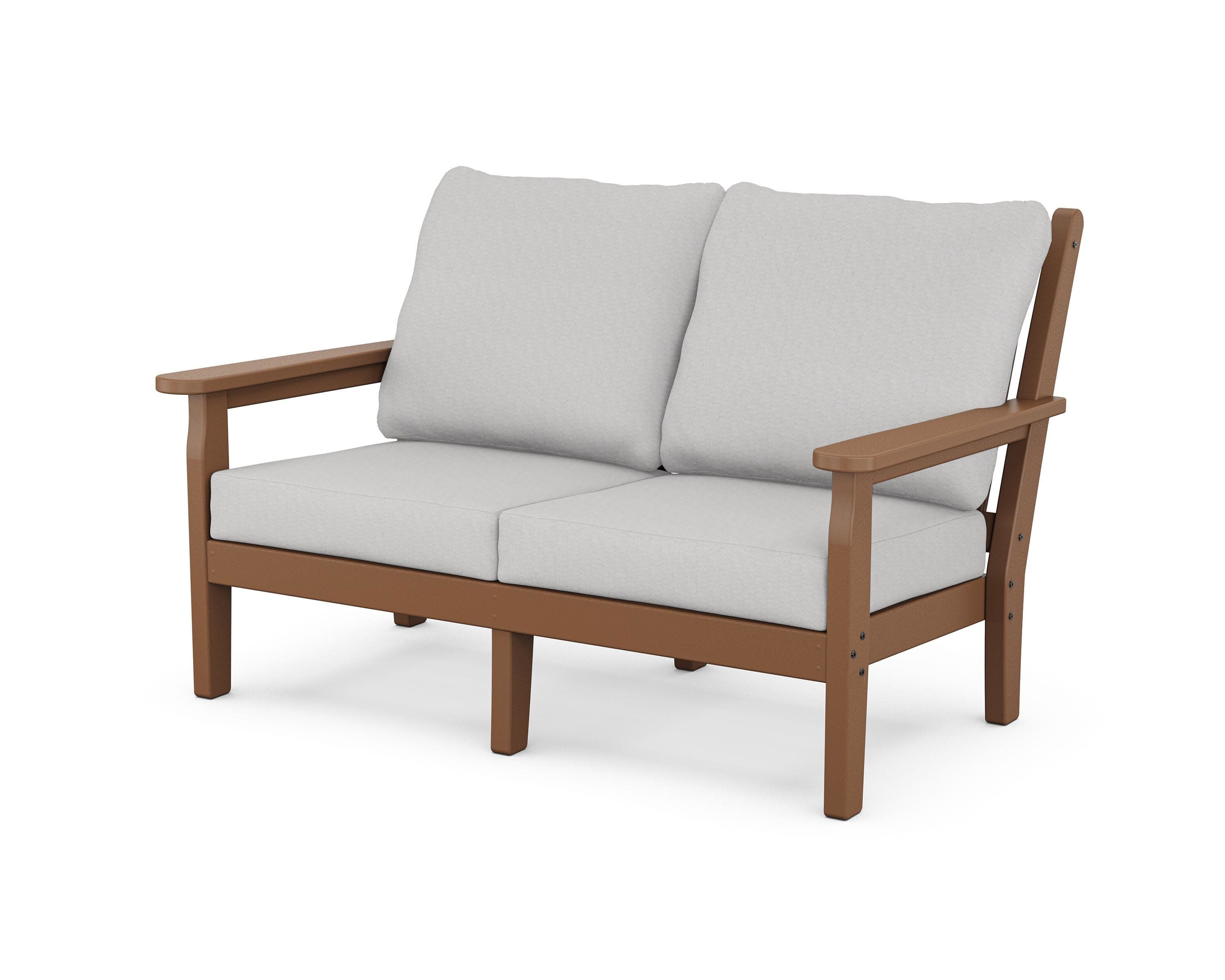 Chippendale Deep Seating Loveseat in Teak / Diamond in the Rough