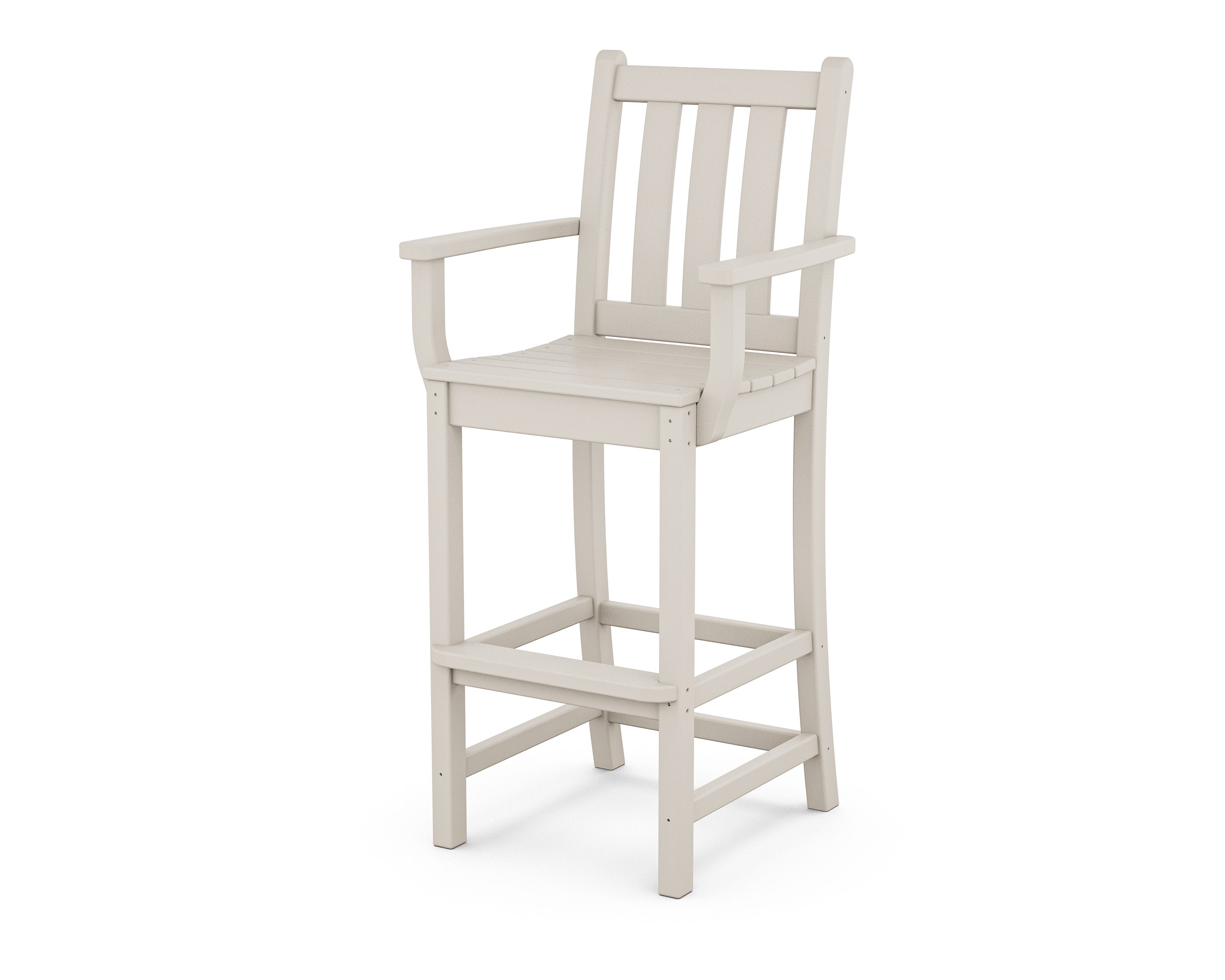 Traditional Garden Bar Arm Chair in Sand