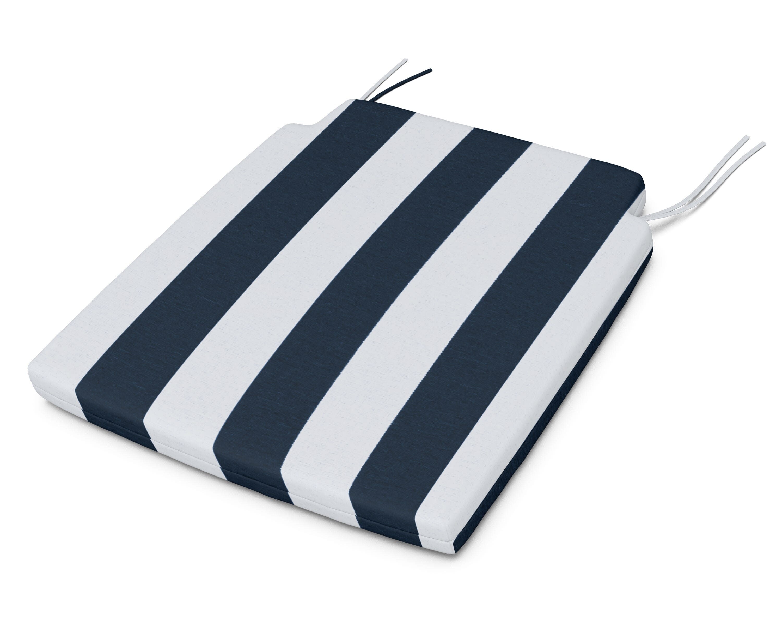 Savannah Dining Seat Pad in Cabana Stripe Marine Indigo