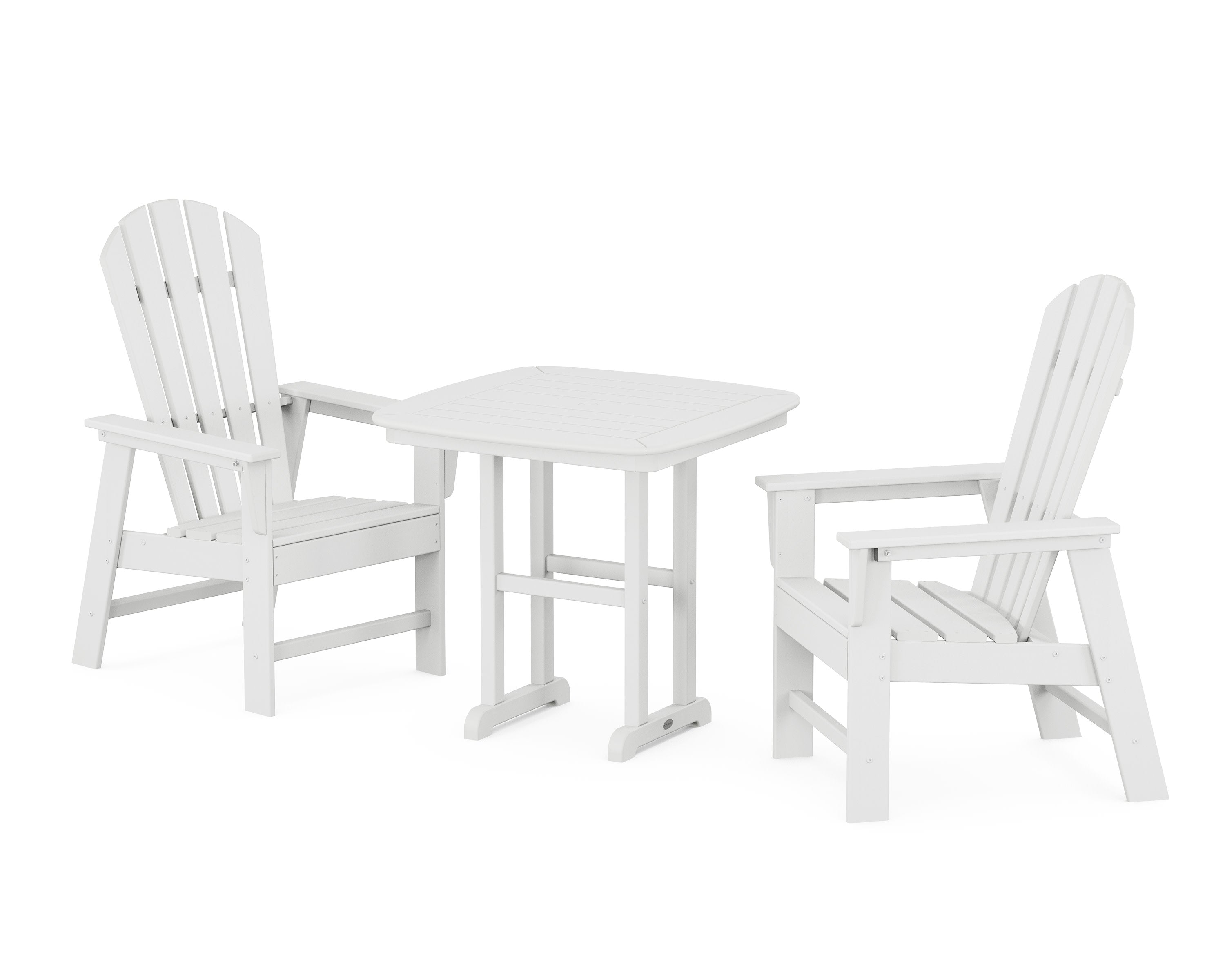 South Beach 3-Piece Dining Set in White