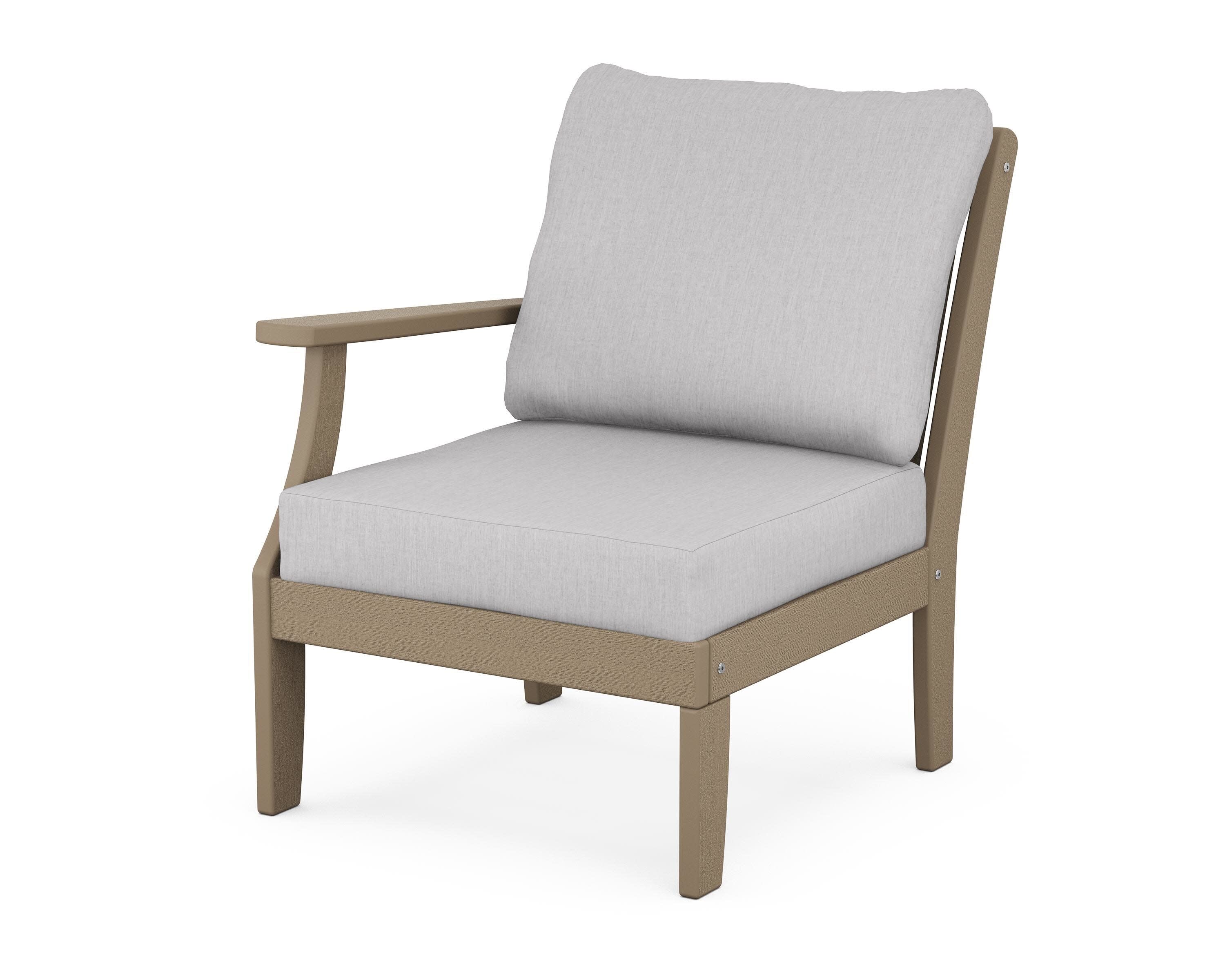 Braxton Modular Left Arm Chair in Vintage Sahara / Granite