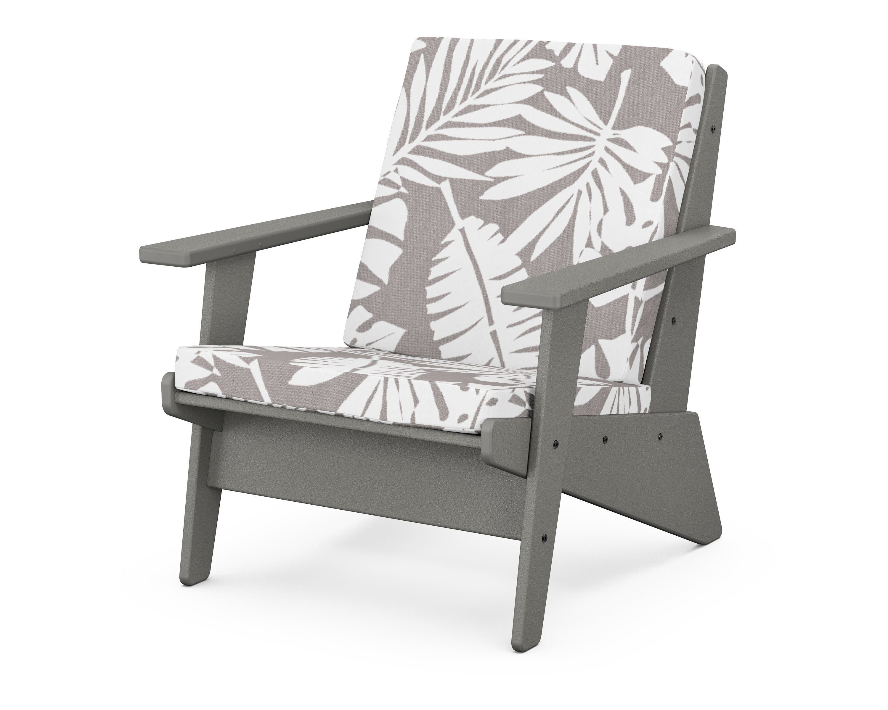 Riviera Modern Lounge Chair in Slate Grey / Leaf Grey Mist