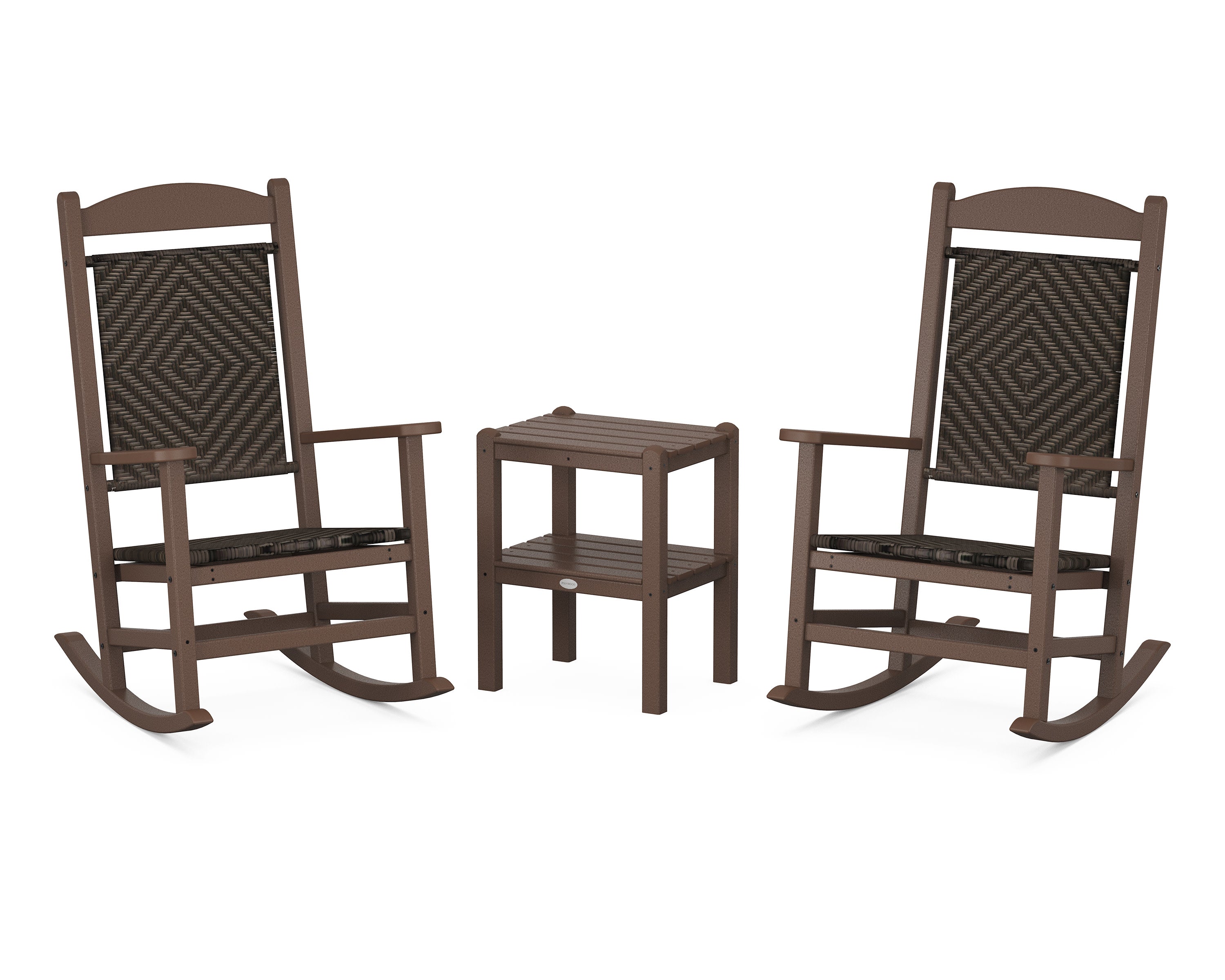 Presidential Woven Rocker 3-Piece Set in Mahogany / Cahaba