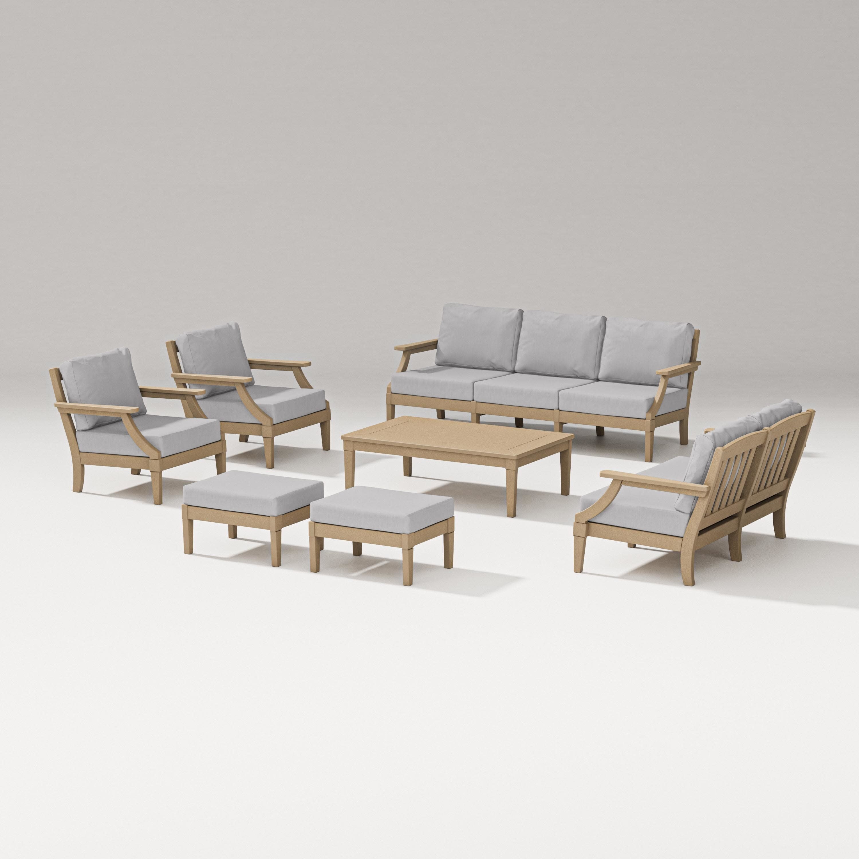 Estate 7-Piece Lounge Sofa Set in Vintage Sahara / Granite
