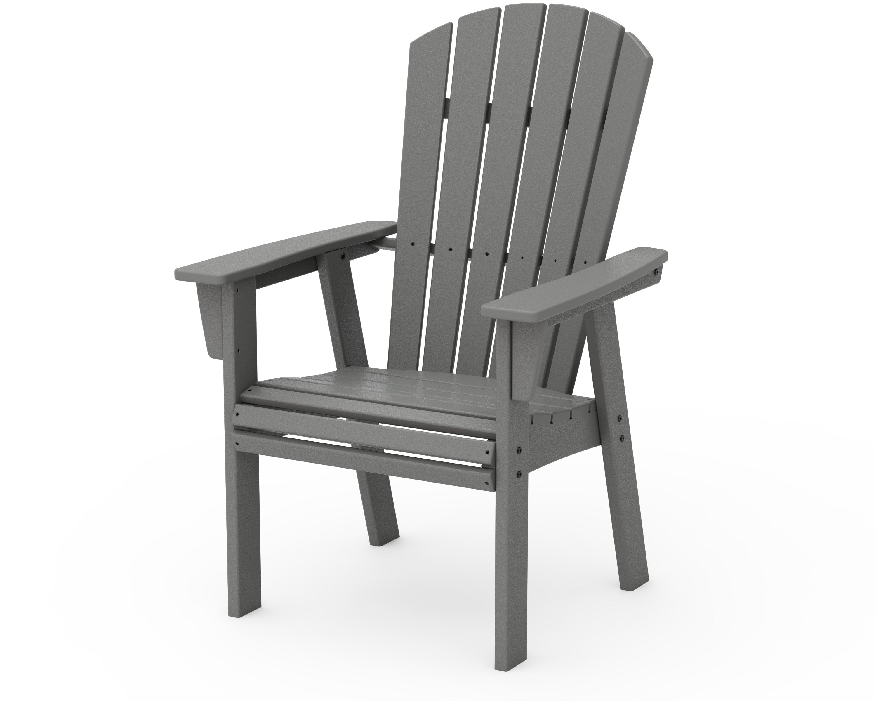 Nautical Curveback Adirondack Dining Chair in Slate Grey