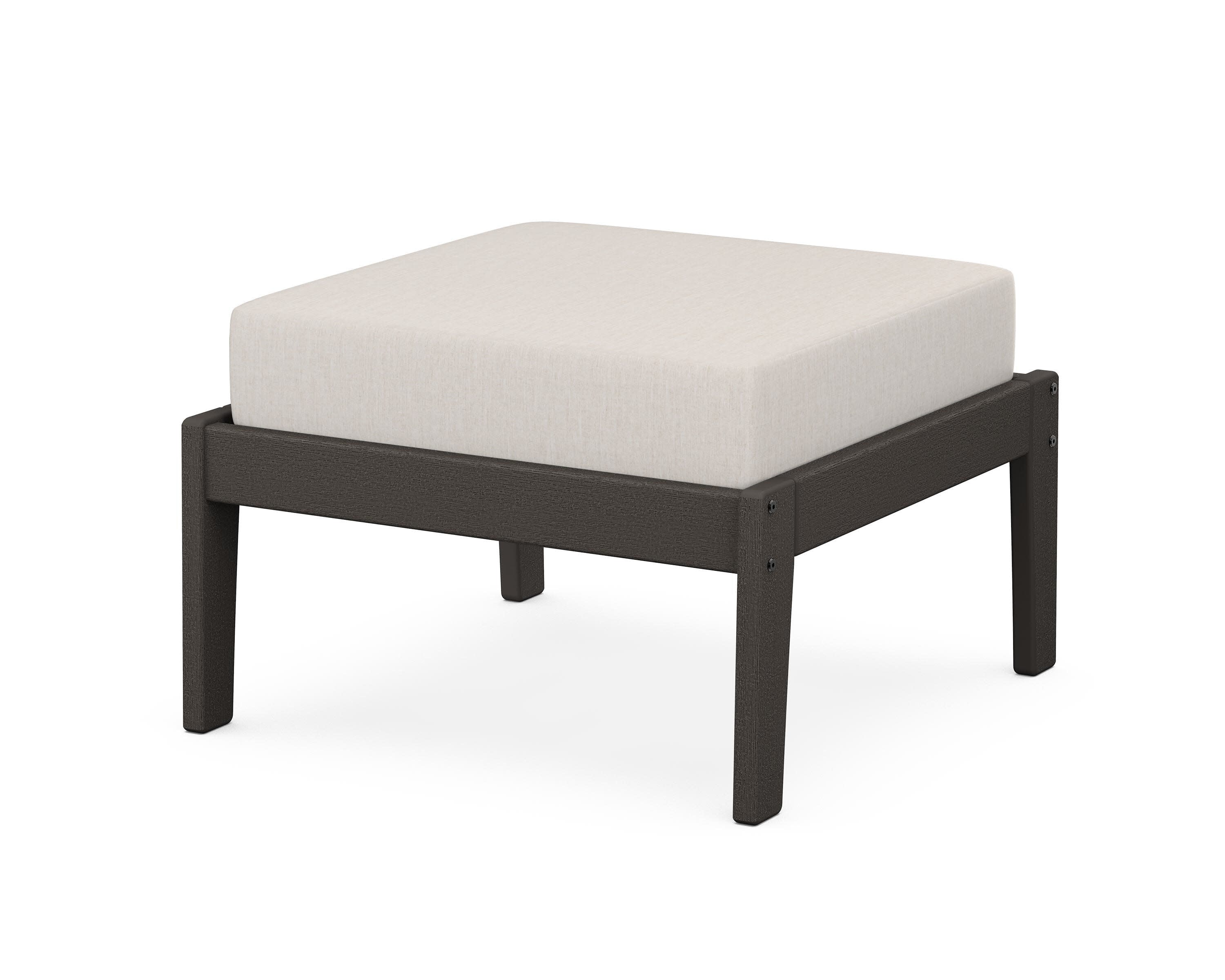 Deep Seating Ottoman in Vintage Coffee / Cast Ash