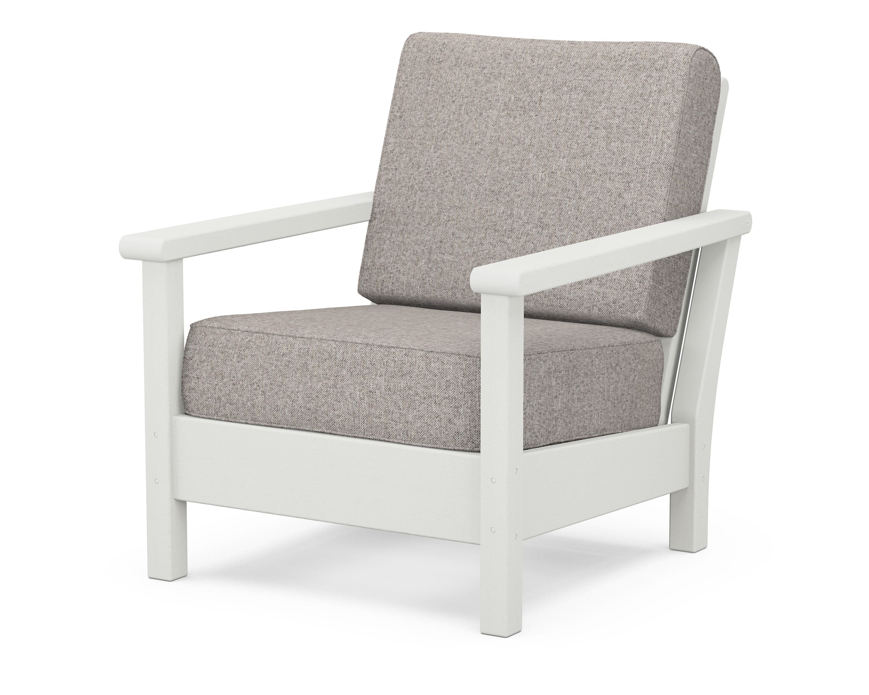 Harbour Deep Seating Chair in Vintage White / Weathered Tweed