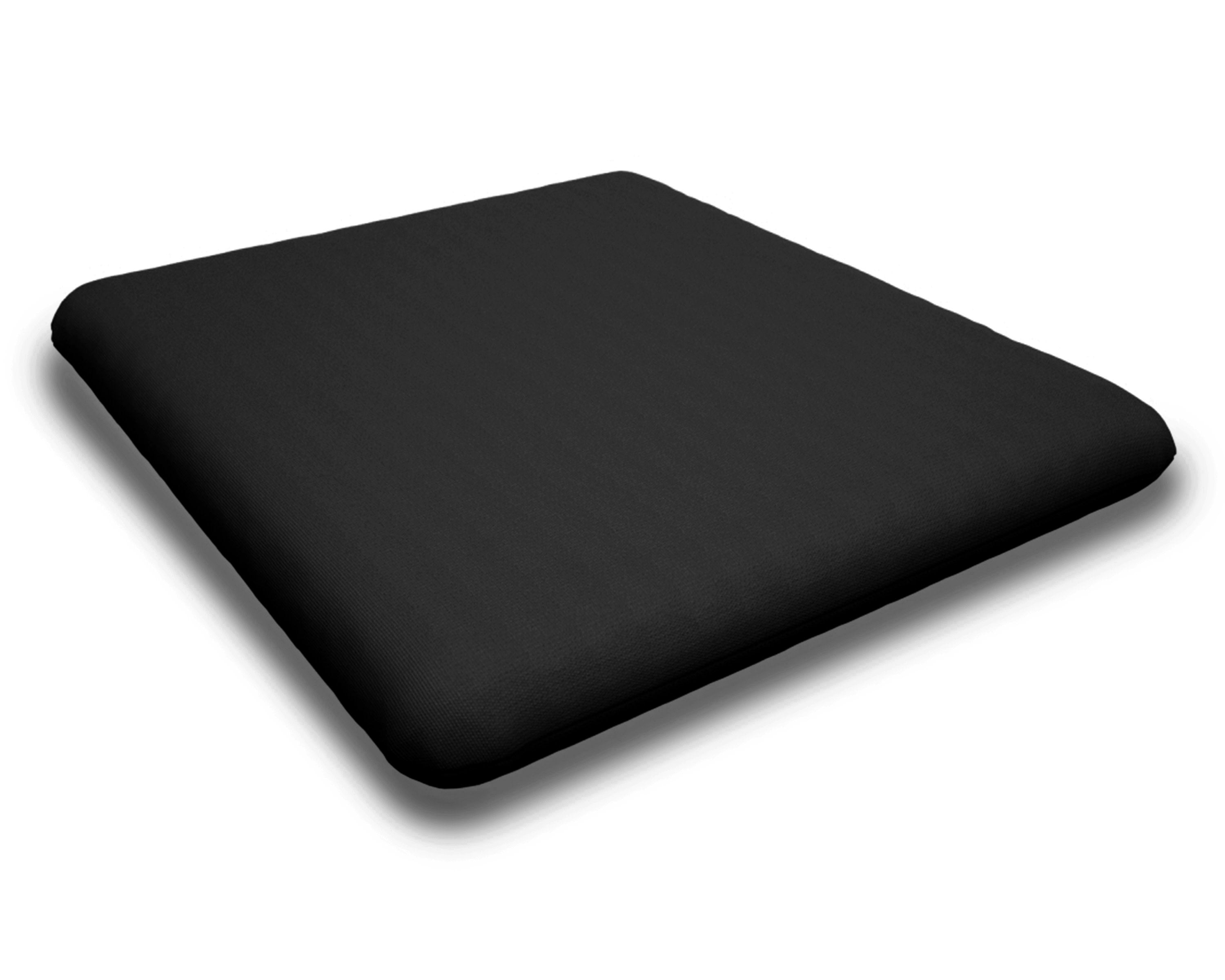 Seat Cushion - 17"D x 17.5"W x 2.5"H in Canvas Black