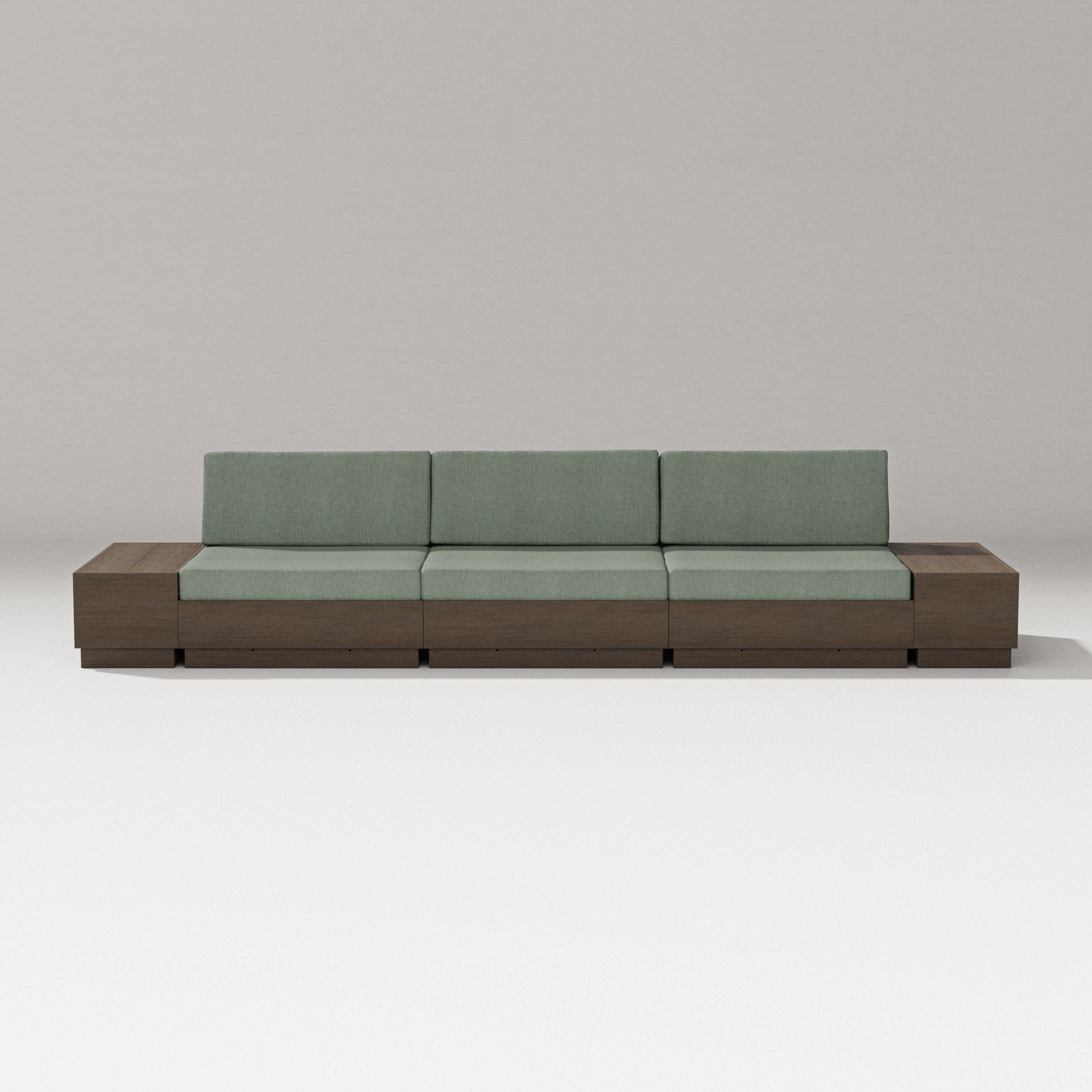 Elevate Straight Sectional in Kona / Cast Sage