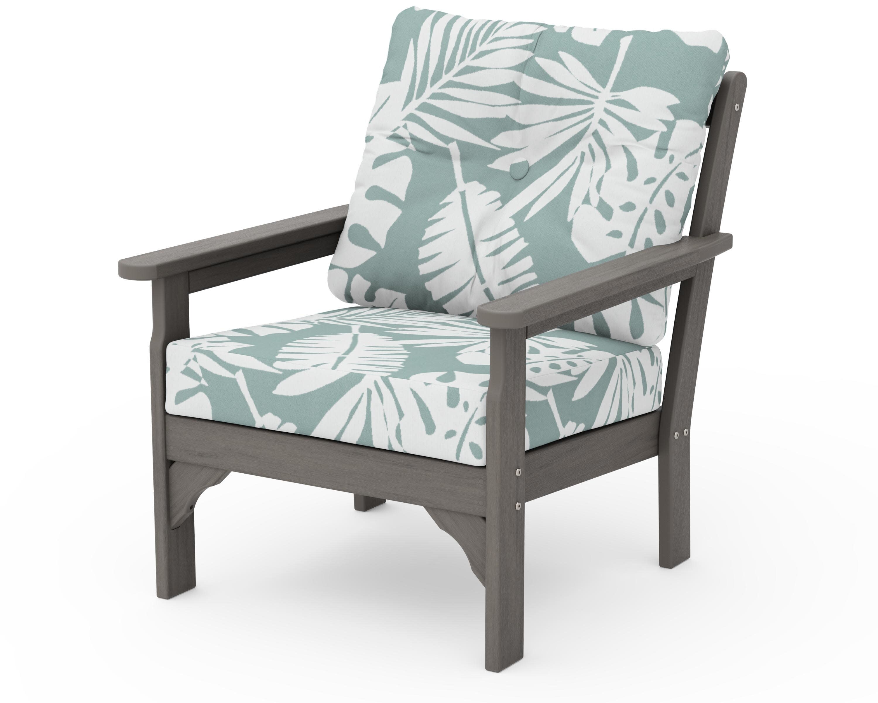 Vineyard Deep Seating Chair in Driftwood / Leaf Glacier Spa