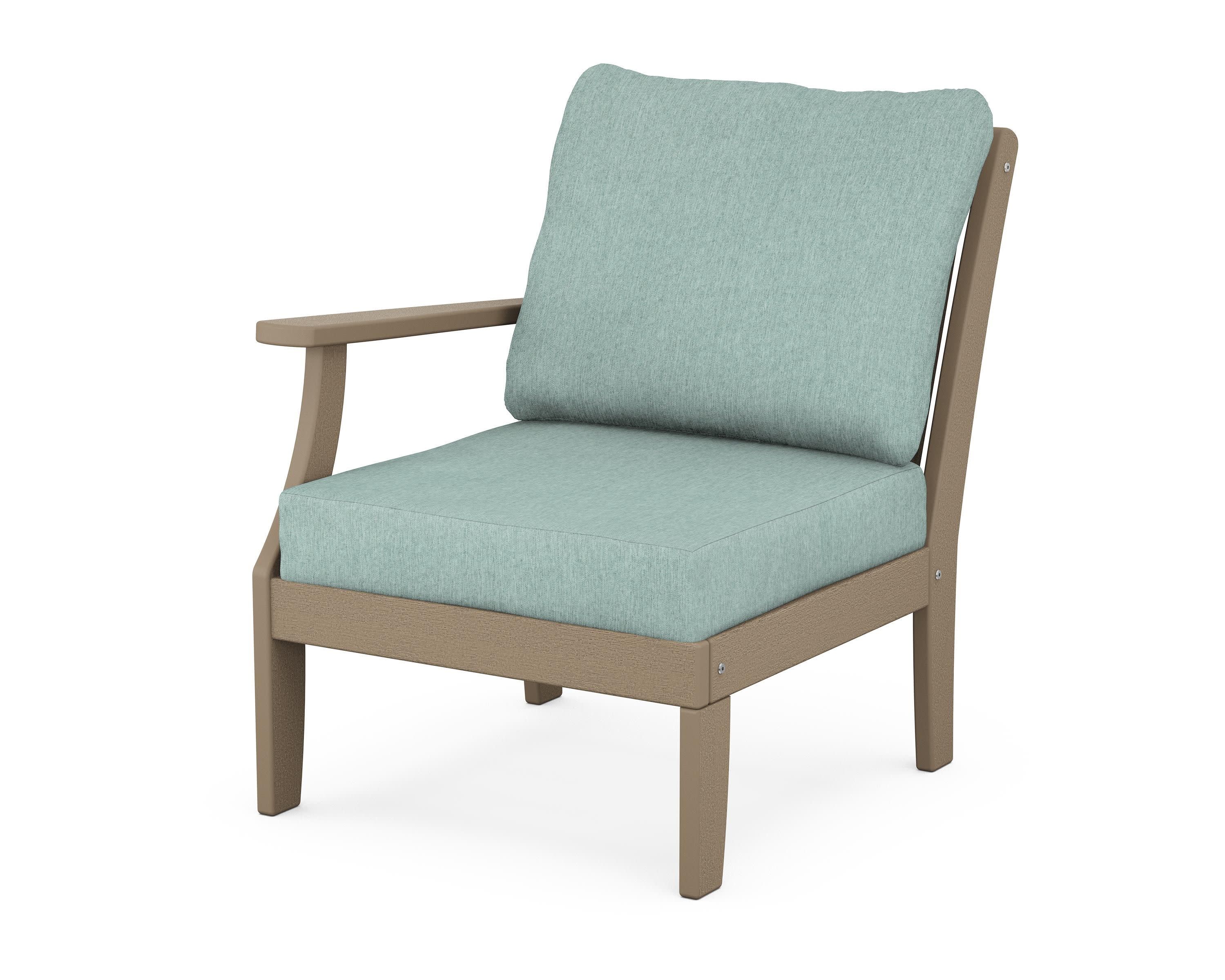 Braxton Modular Left Arm Chair in Vintage Sahara / Glacier Spa