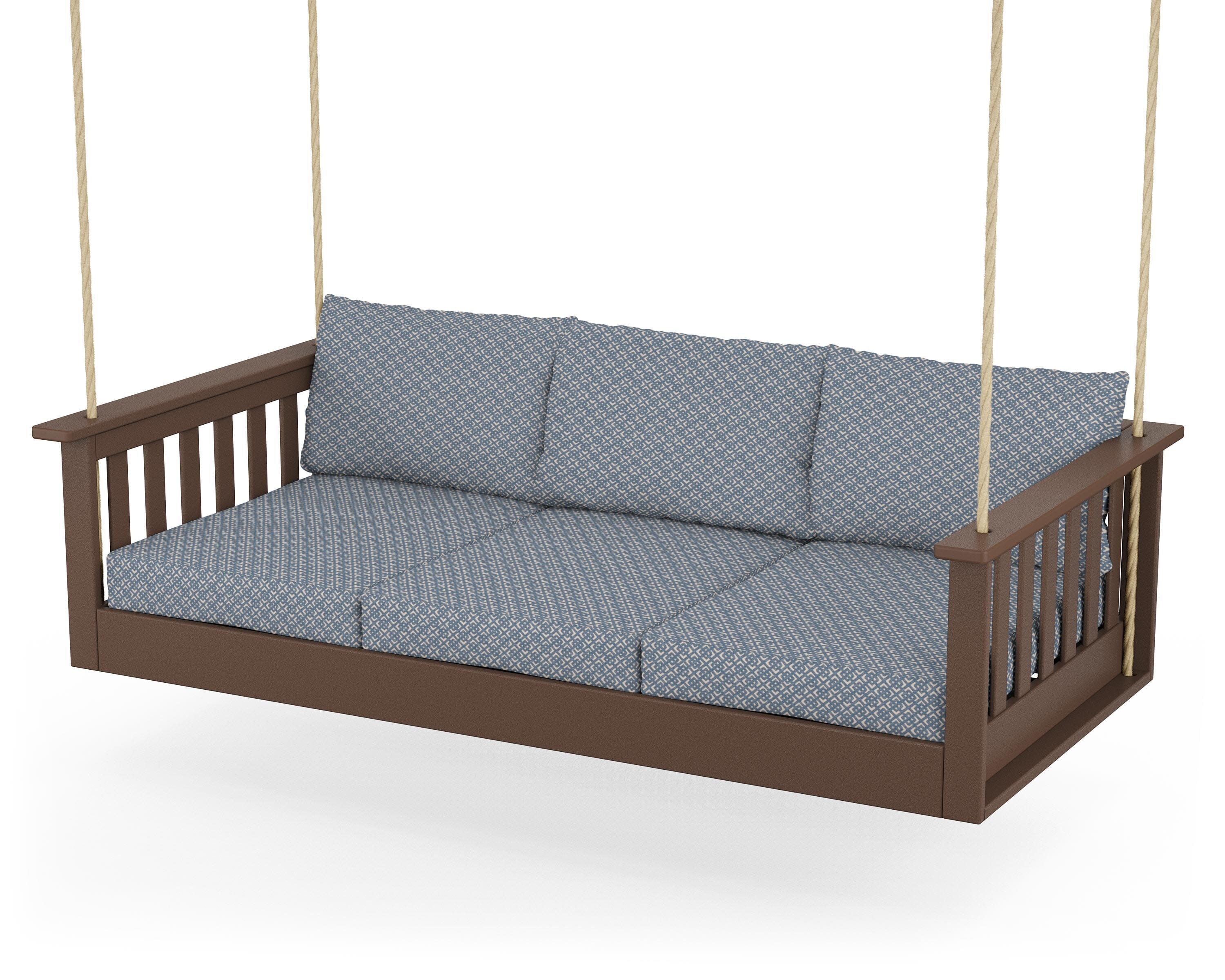 Vineyard Daybed Swing in Mahogany / Hopscotch