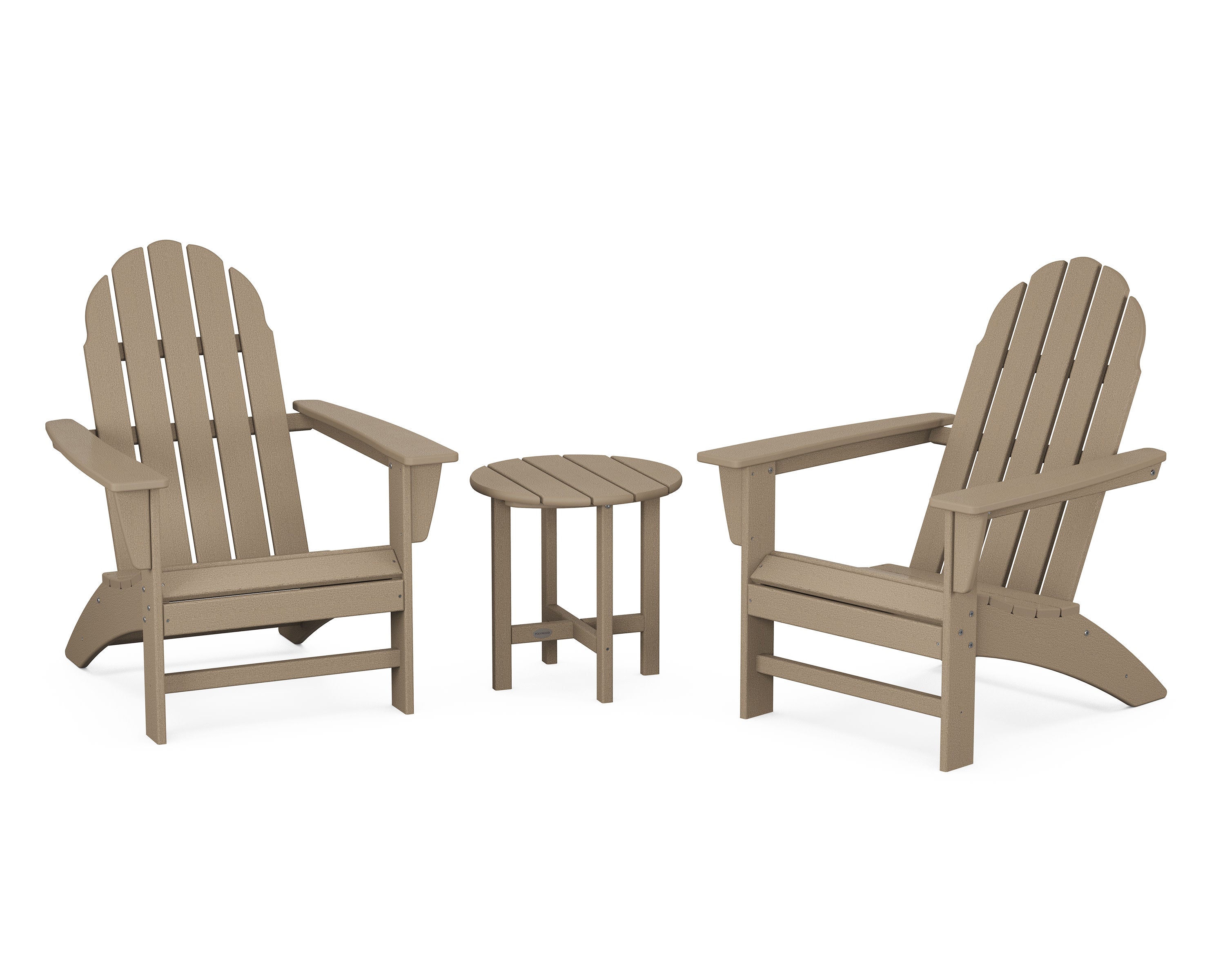 Vineyard 3-Piece Adirondack Set in Vintage Sahara