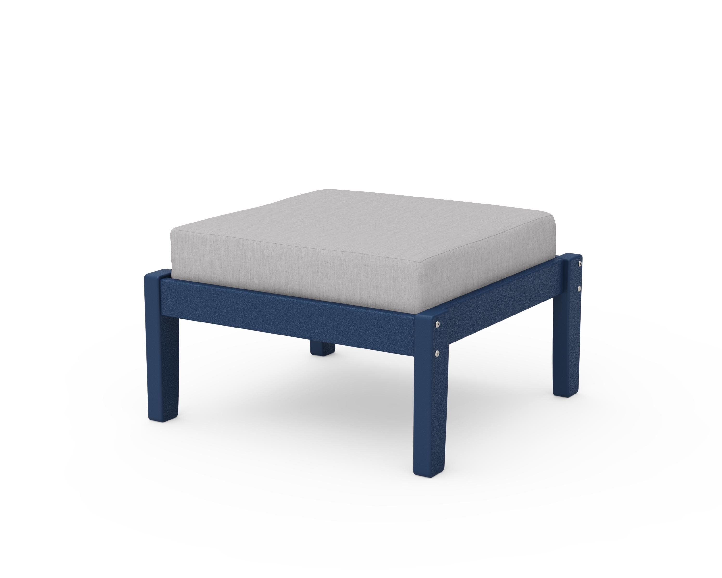 Deep Seating Ottoman in Navy / Granite