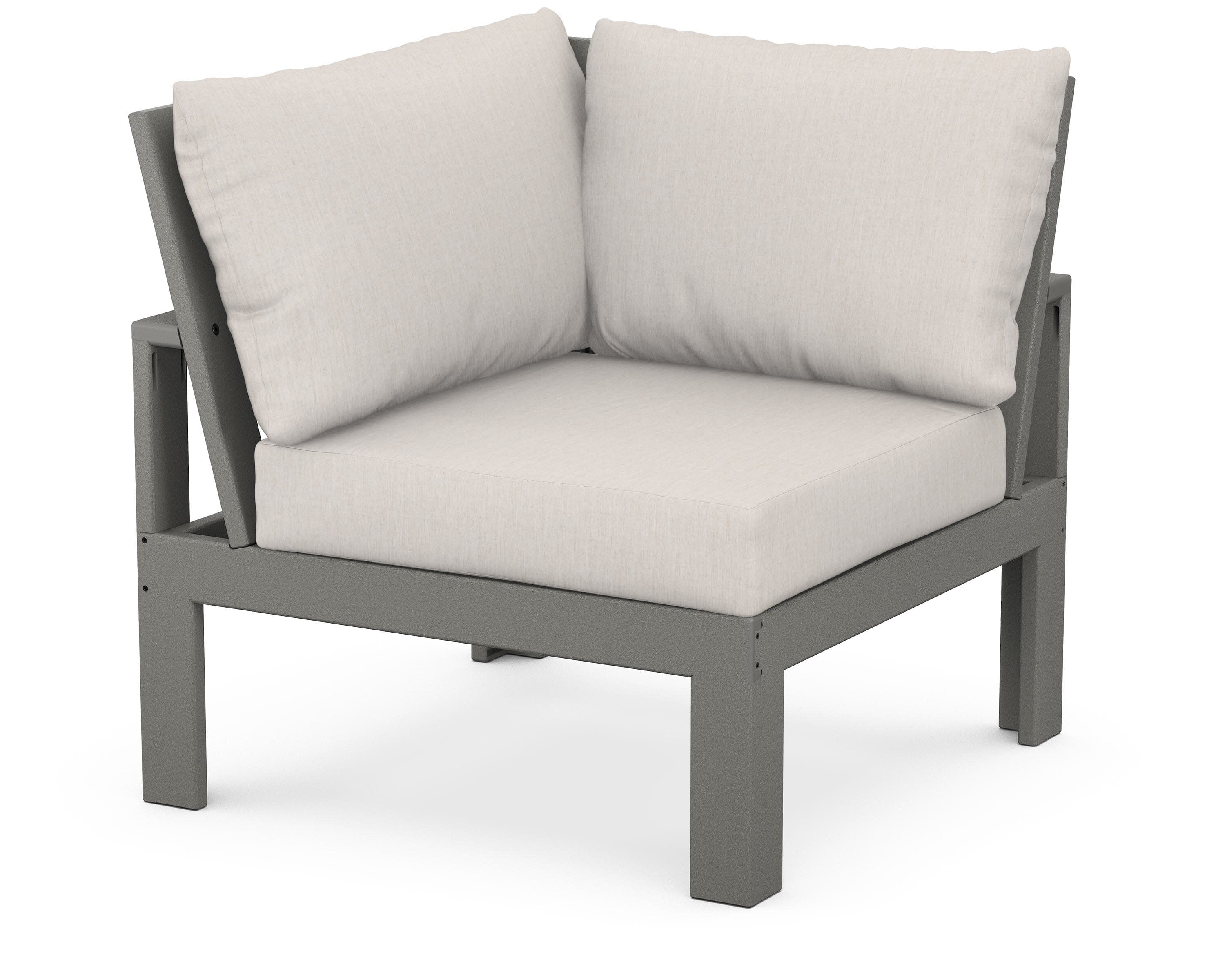 Modular Corner Chair in Slate Grey / Cast Ash