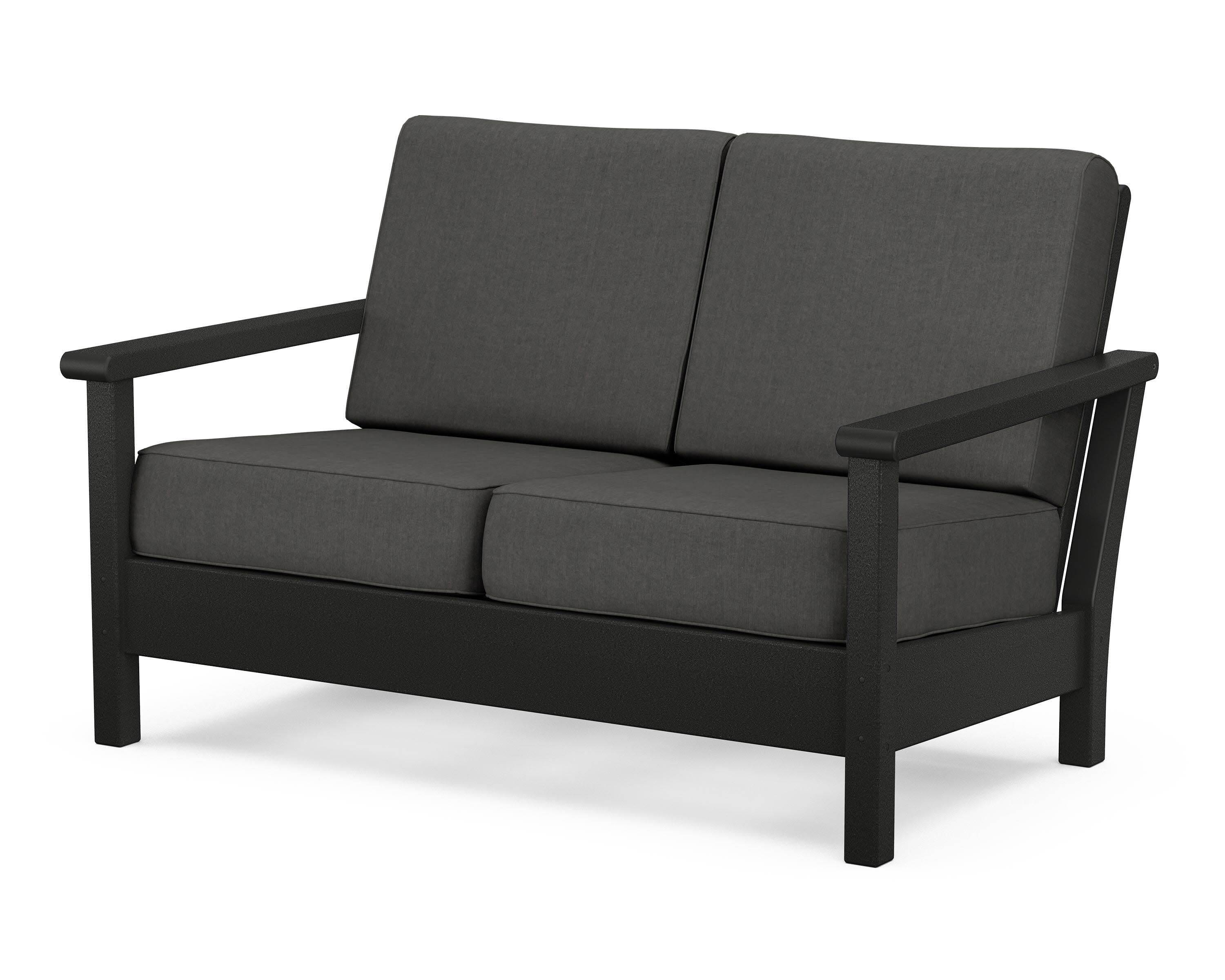 Harbour Deep Seating Loveseat in Black / Spectrum Carbon