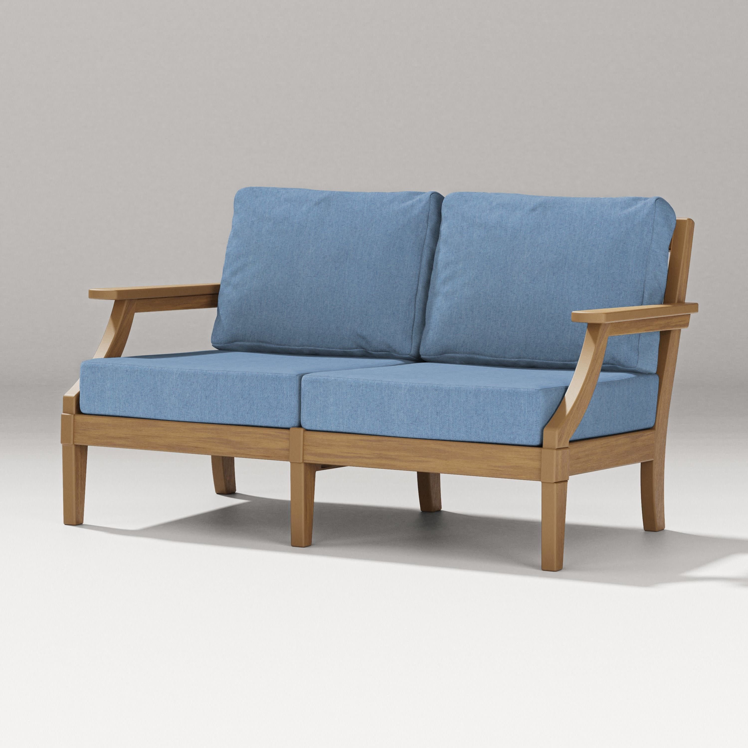 Estate Loveseat in Natural / Sky Blue