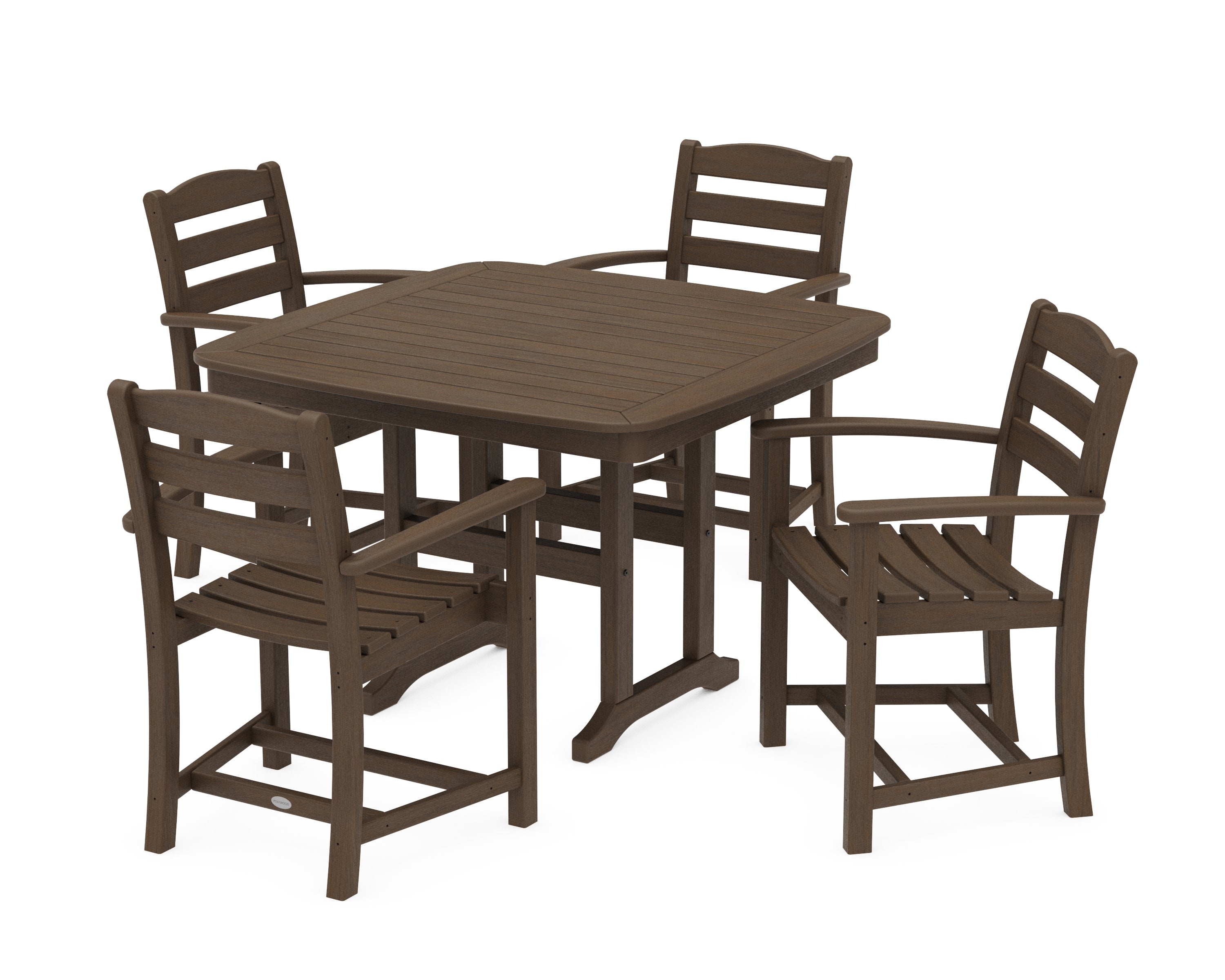 La Casa Caf 5-Piece Dining Set with Trestle Legs in Kona