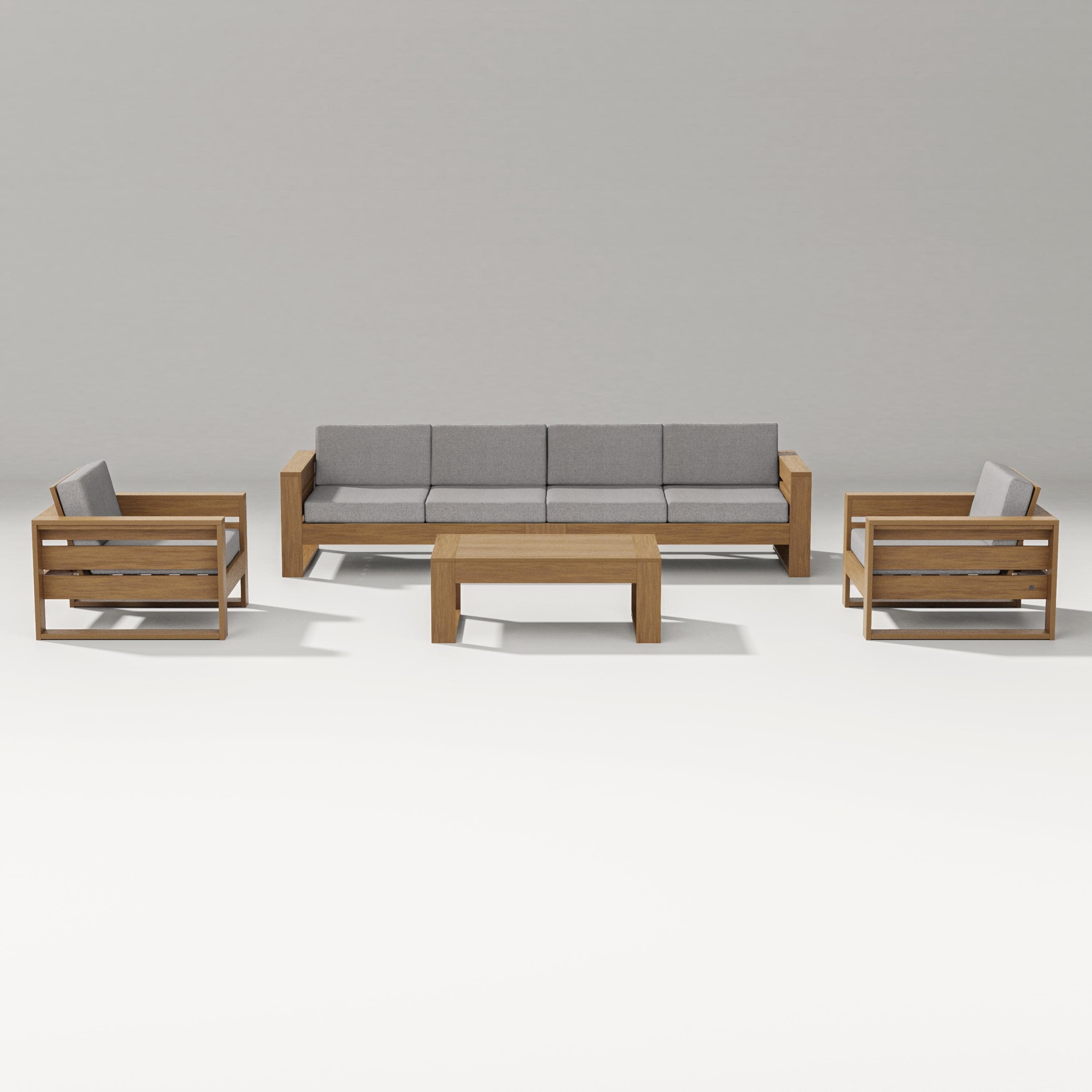 Latitude 5-Piece Lounge Sofa Set in Natural / Grey Mist