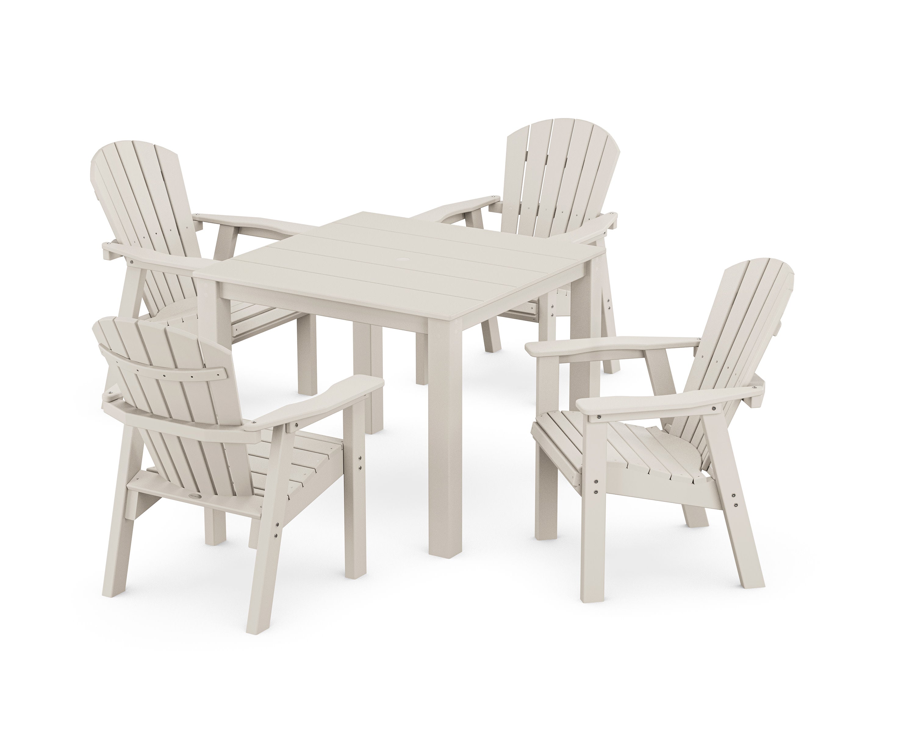 Seashell Coast 5-Piece Parsons Dining Set in Sand