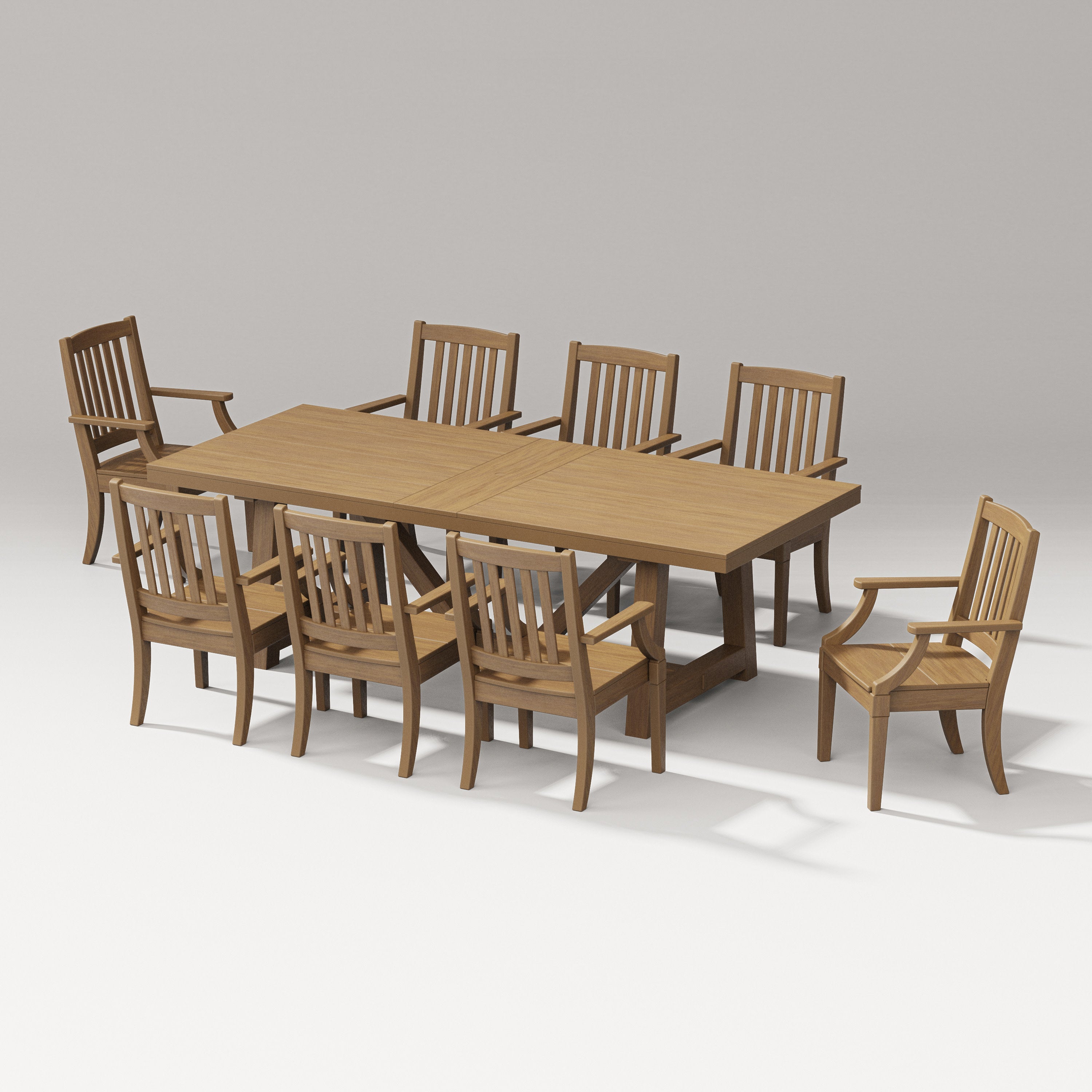 Estate 9-Piece A-Frame Table Dining Set in Natural