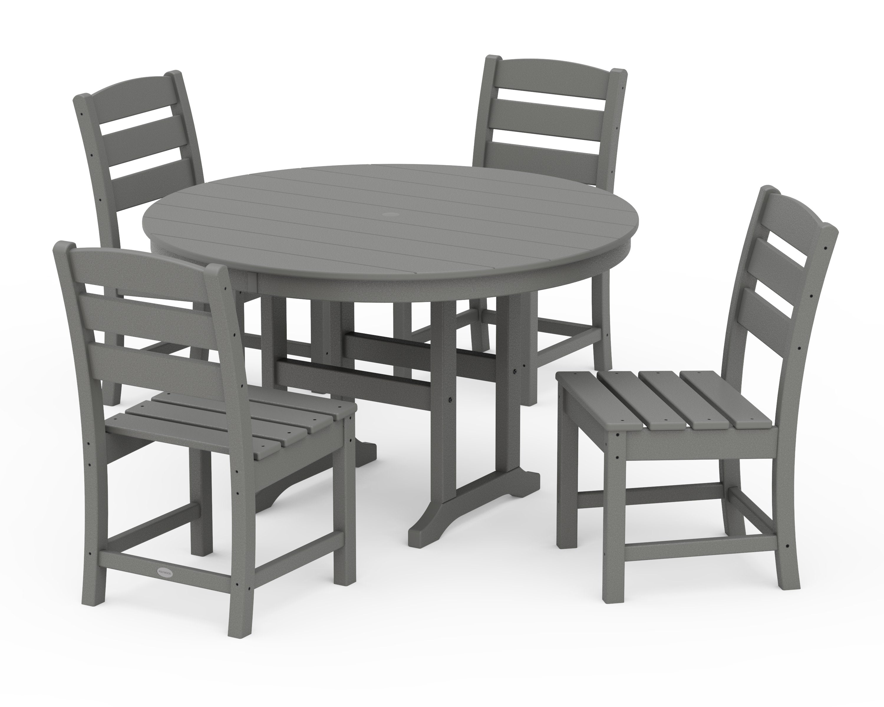 Lakeside 5-Piece Round Farmhouse Side Chair Dining Set