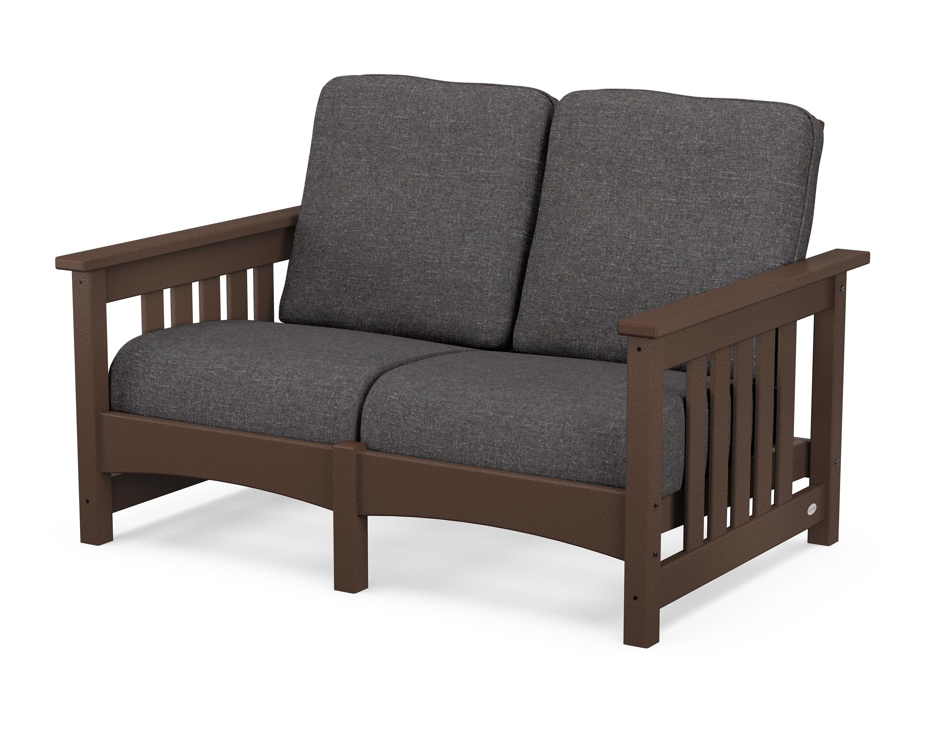 Club Mission Loveseat in Mahogany / Ash Charcoal