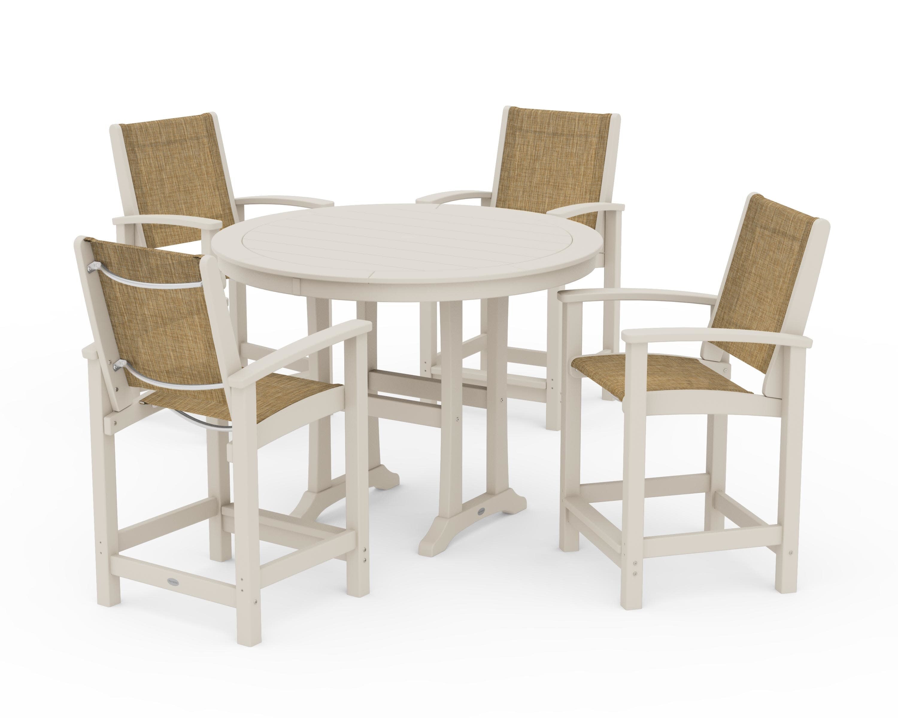 Coastal 5-Piece Counter Set in Sand / Burlap Sling