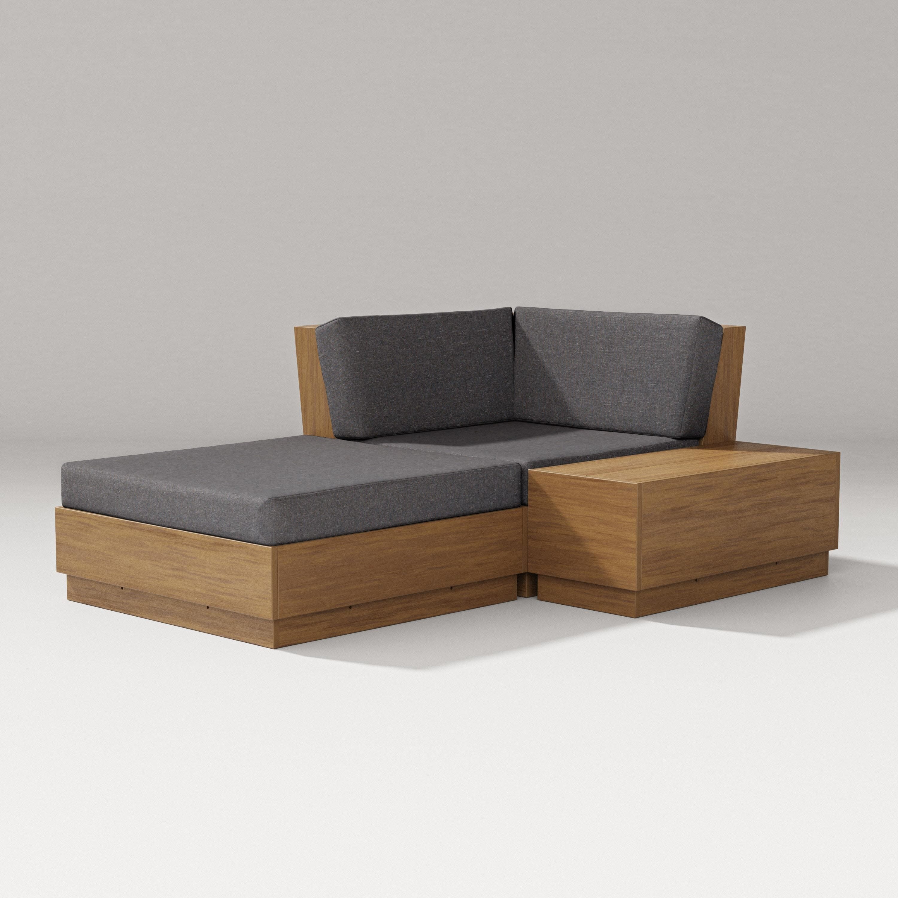 Elevate Corner Chaise in Natural / Ash Charcoal