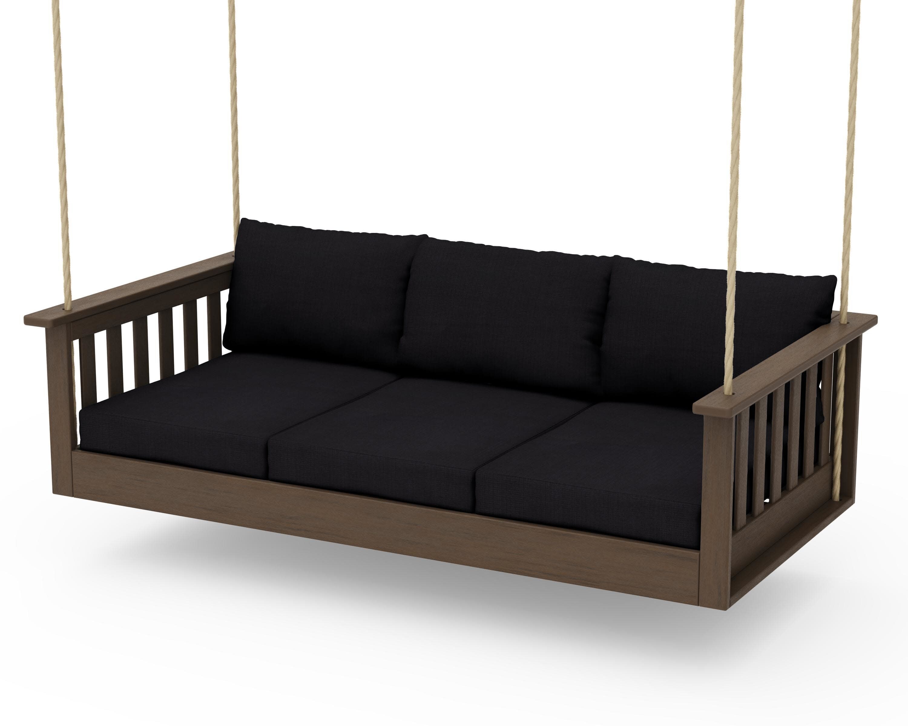 Vineyard Daybed Swing in Kona / Midnight Linen