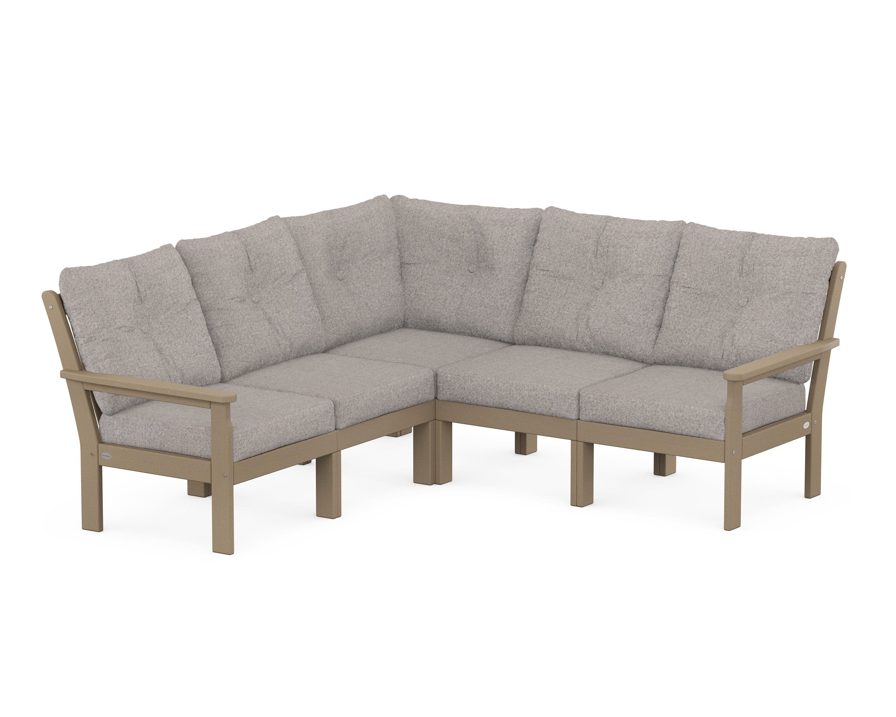 Vineyard 5-Piece Sectional in Vintage Sahara / Weathered Tweed