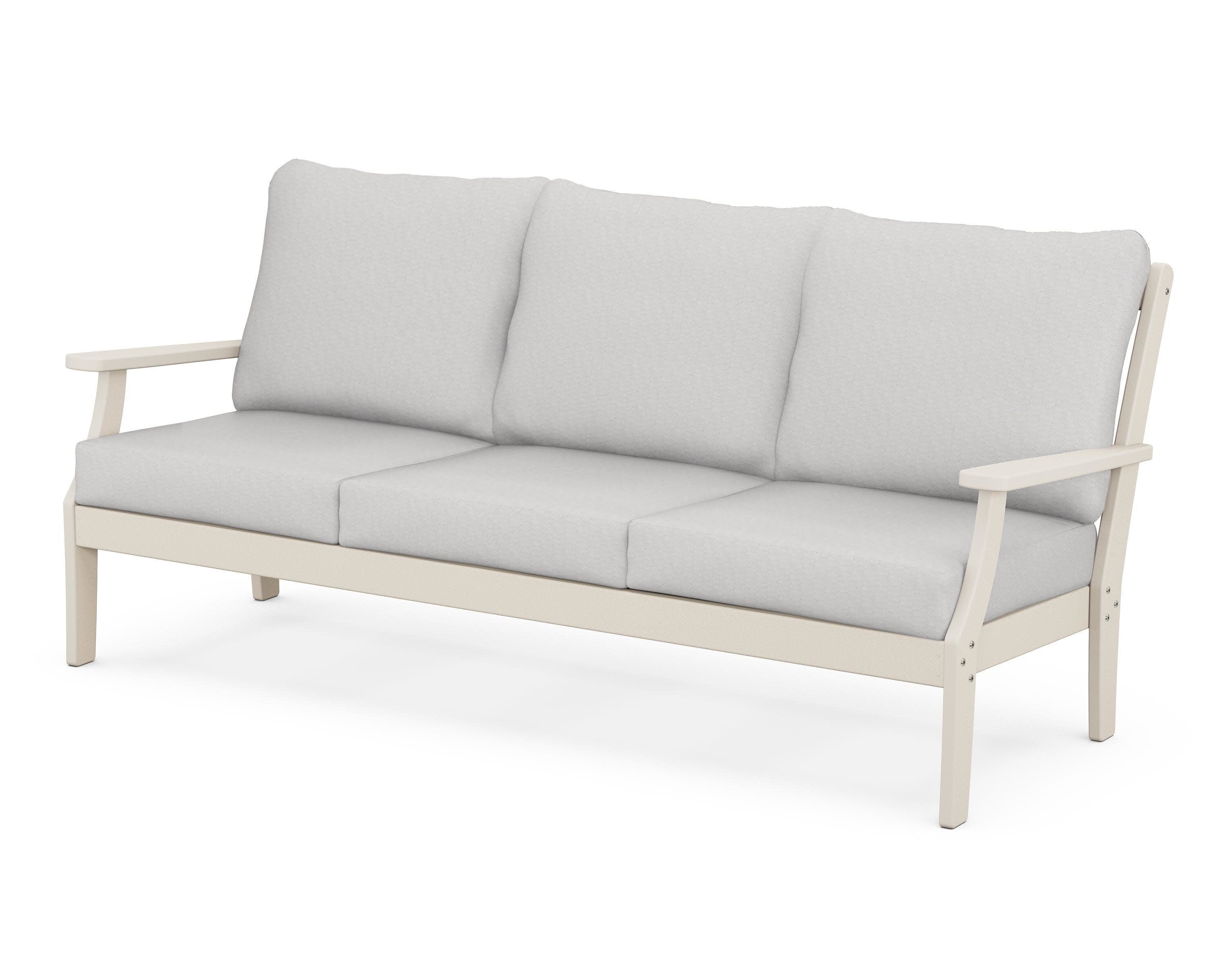 Braxton Deep Seating Sofa in Sand / Diamond in the Rough